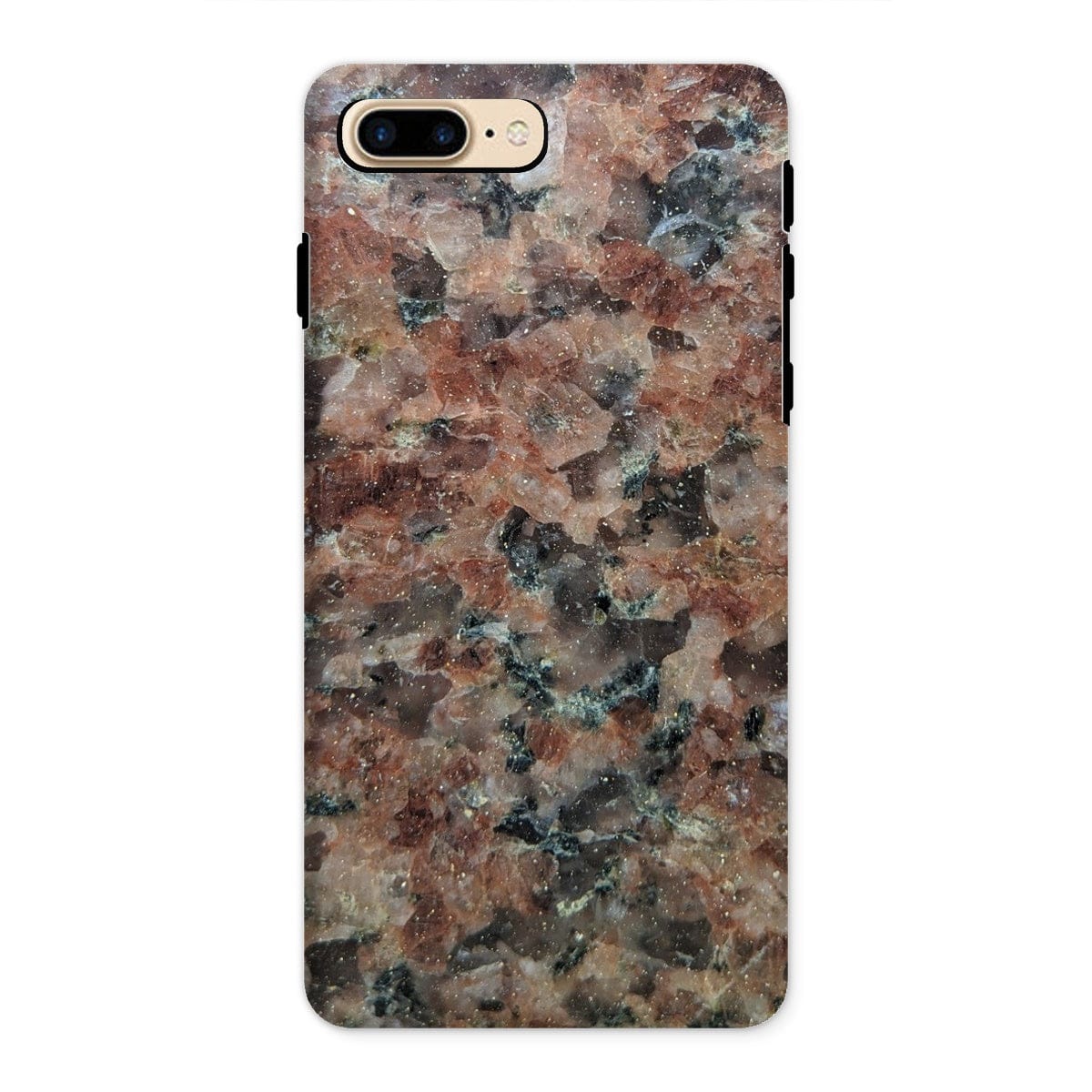 Casezest Mobile Phone Case for iPhone 8 Plus / Matte Pink Granite Slab Design