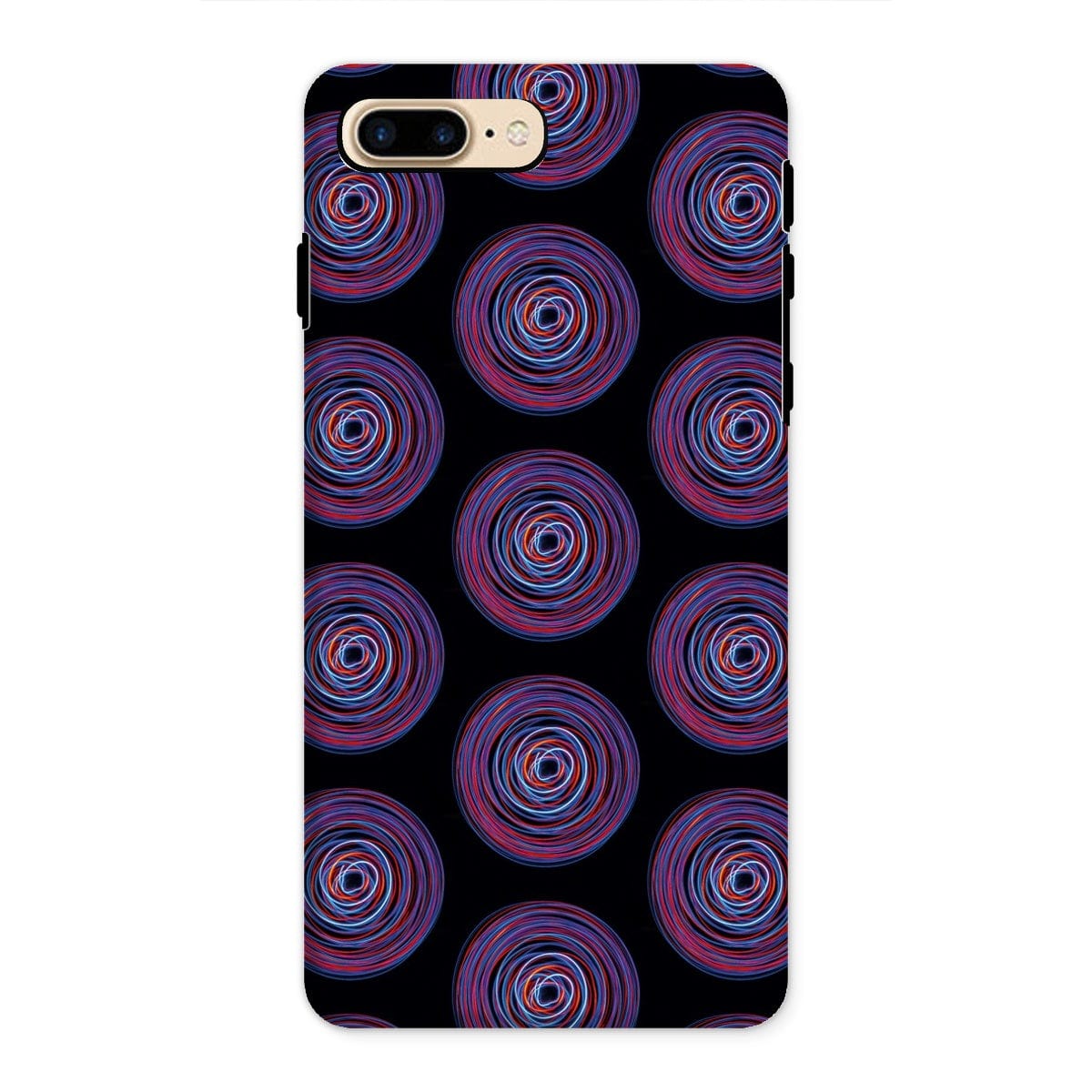 Casezest Mobile Phone Case for iPhone 8 Plus / Matte Purple Pink Circle Design