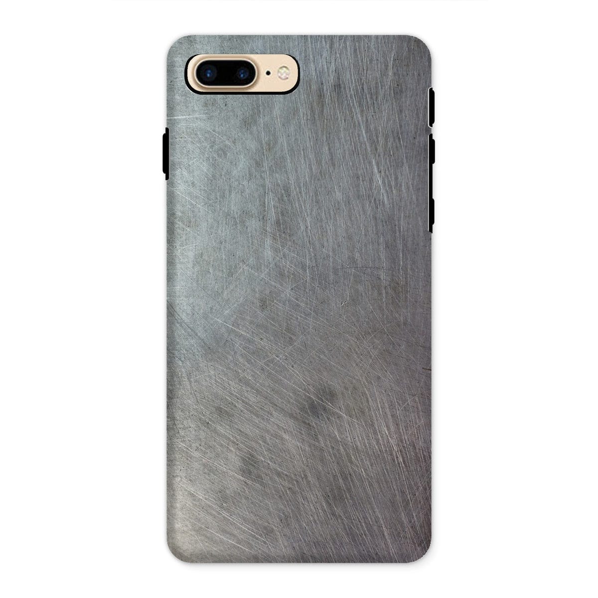 Casezest Mobile Phone Case for iPhone 8 Plus / Matte Scratched Metal Design