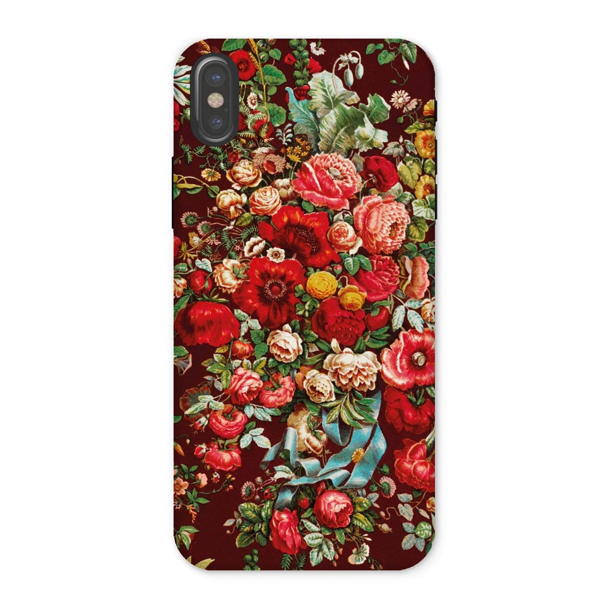 Casezest Mobile Phone Case for iPhone X / Matte Chintz Bouquet Design