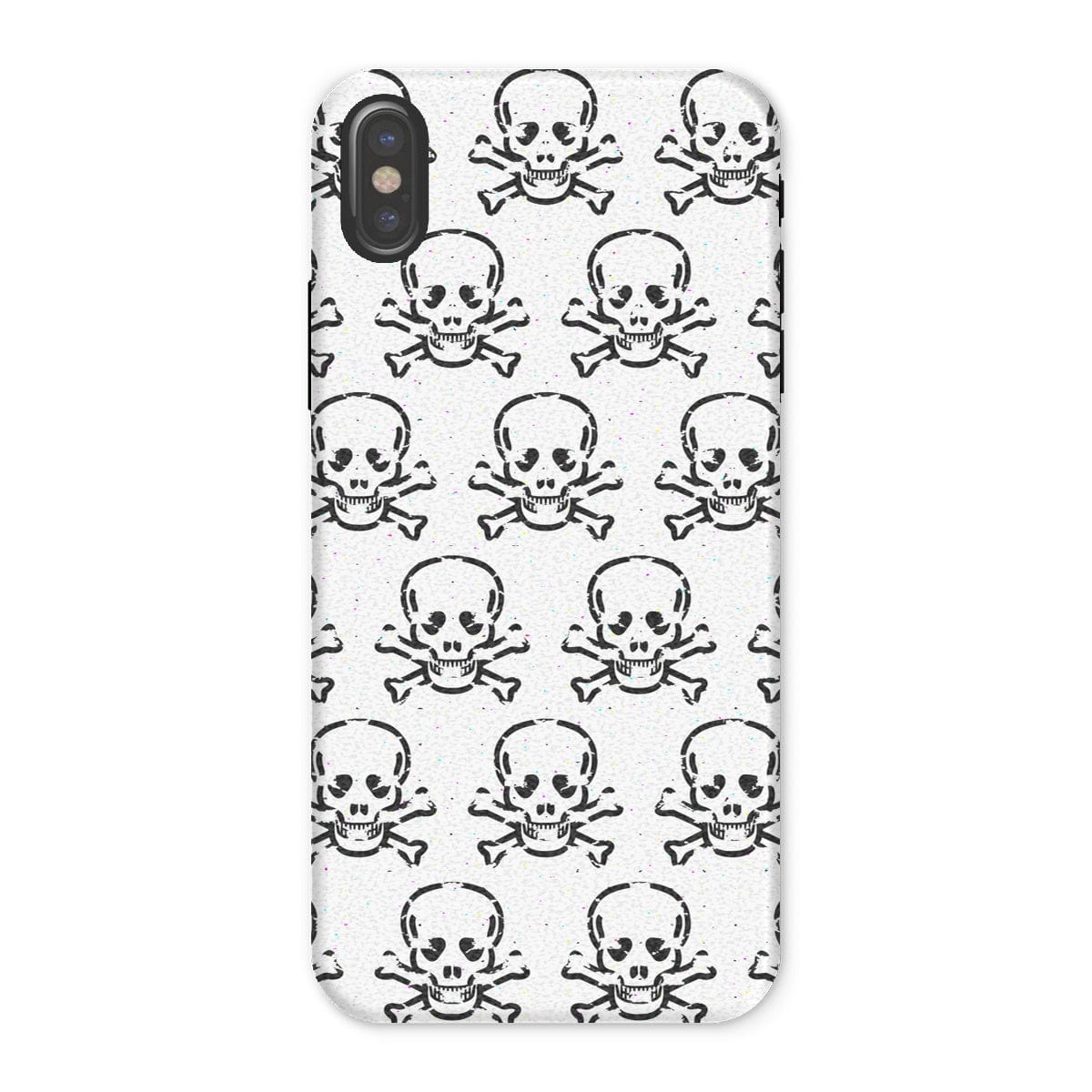 Casezest Mobile Phone Case for iPhone X / Matte Halftone Skull Design