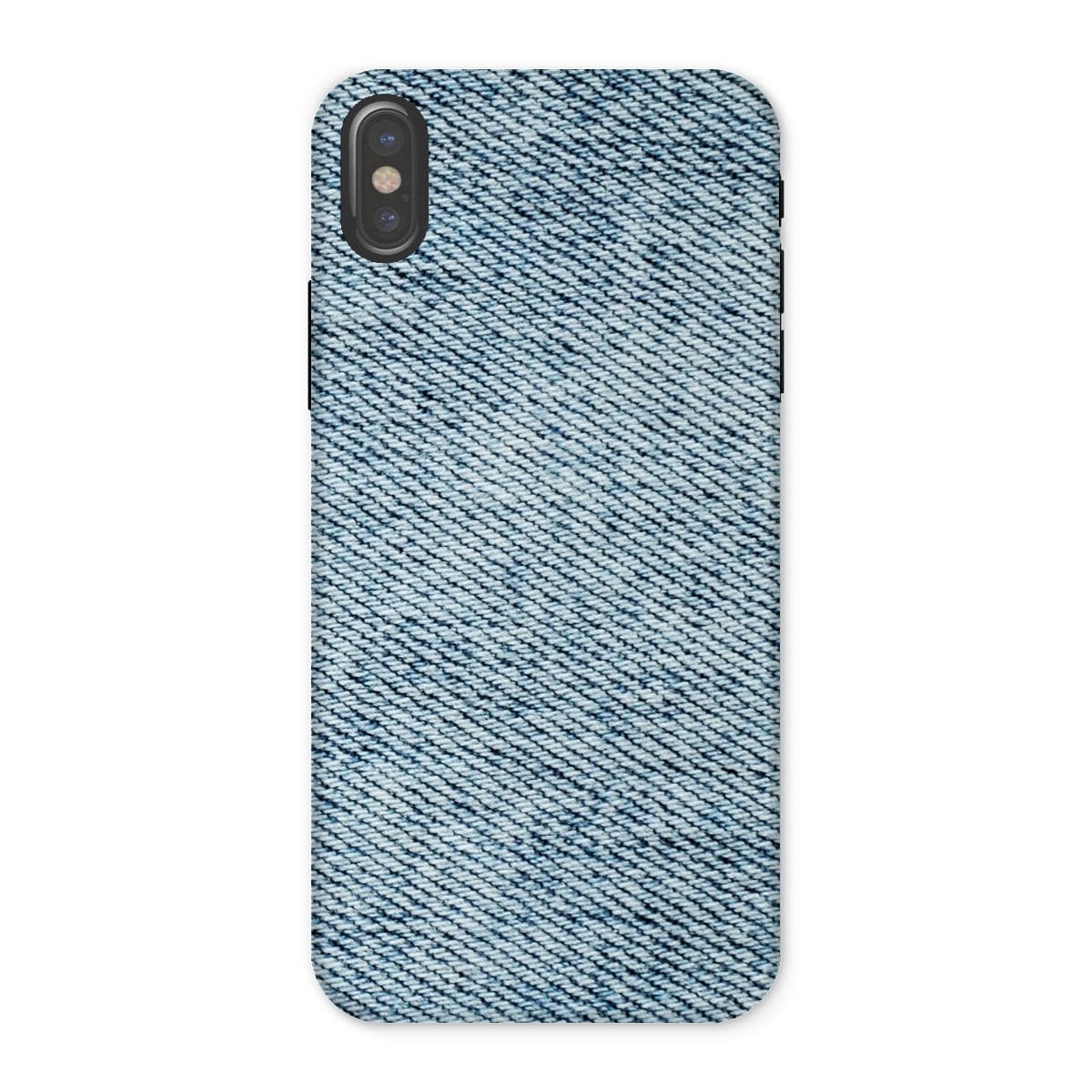 Casezest Mobile Phone Case for iPhone X / Matte Light Blue Denim Design