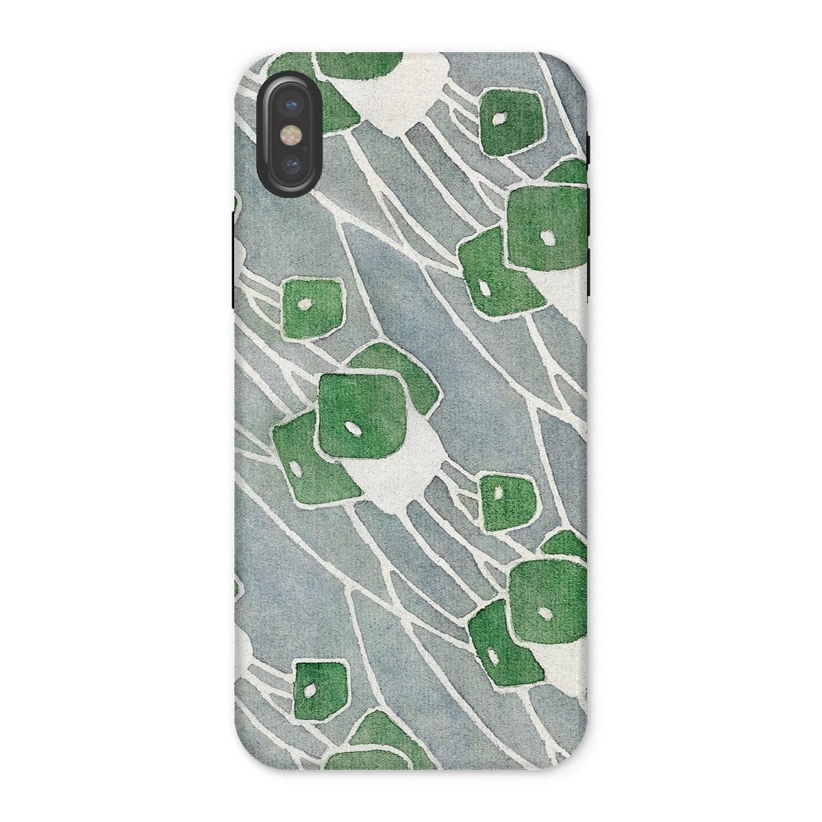 Casezest Mobile Phone Case for iPhone X / Matte Overbeck Green Geometric Design