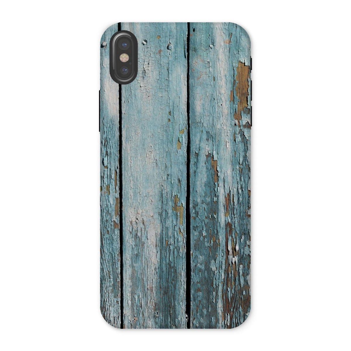 Casezest Mobile Phone Case for iPhone X / Matte Peeling Blue Planks Design