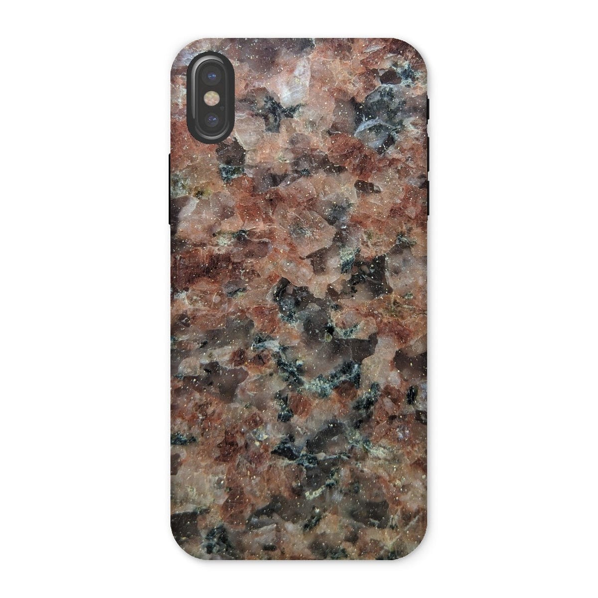 Casezest Mobile Phone Case for iPhone X / Matte Pink Granite Slab Design