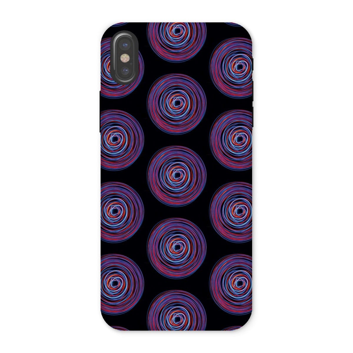 Casezest Mobile Phone Case for iPhone X / Matte Purple Pink Circle Design