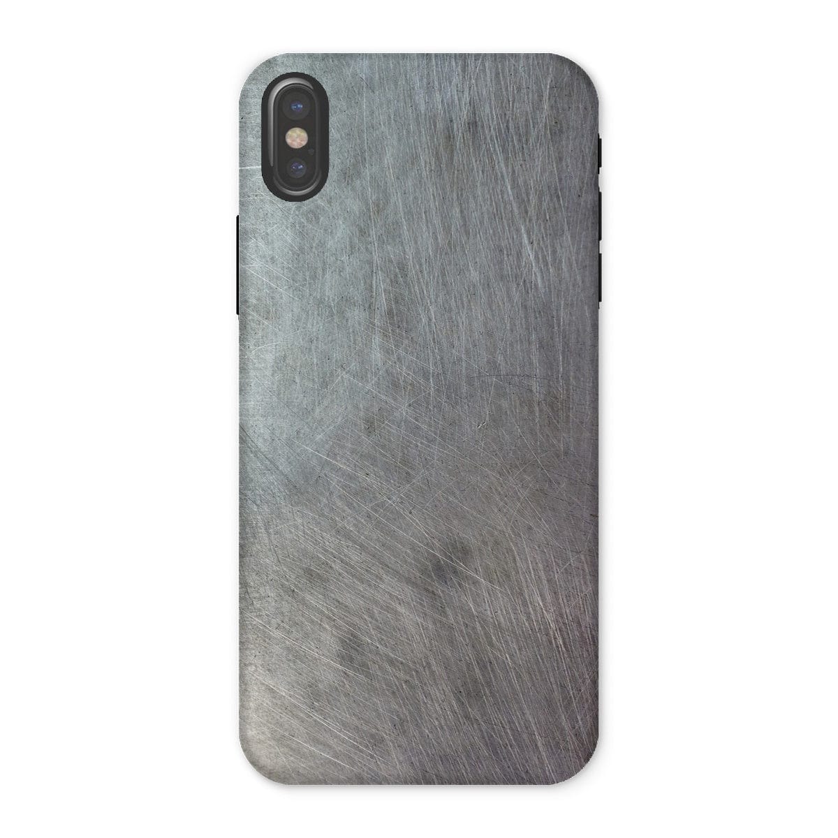 Casezest Mobile Phone Case for iPhone X / Matte Scratched Metal Design