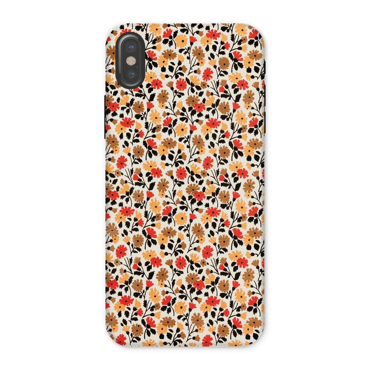 Casezest Mobile Phone Case for iPhone X / Matte Small Flower Art Design