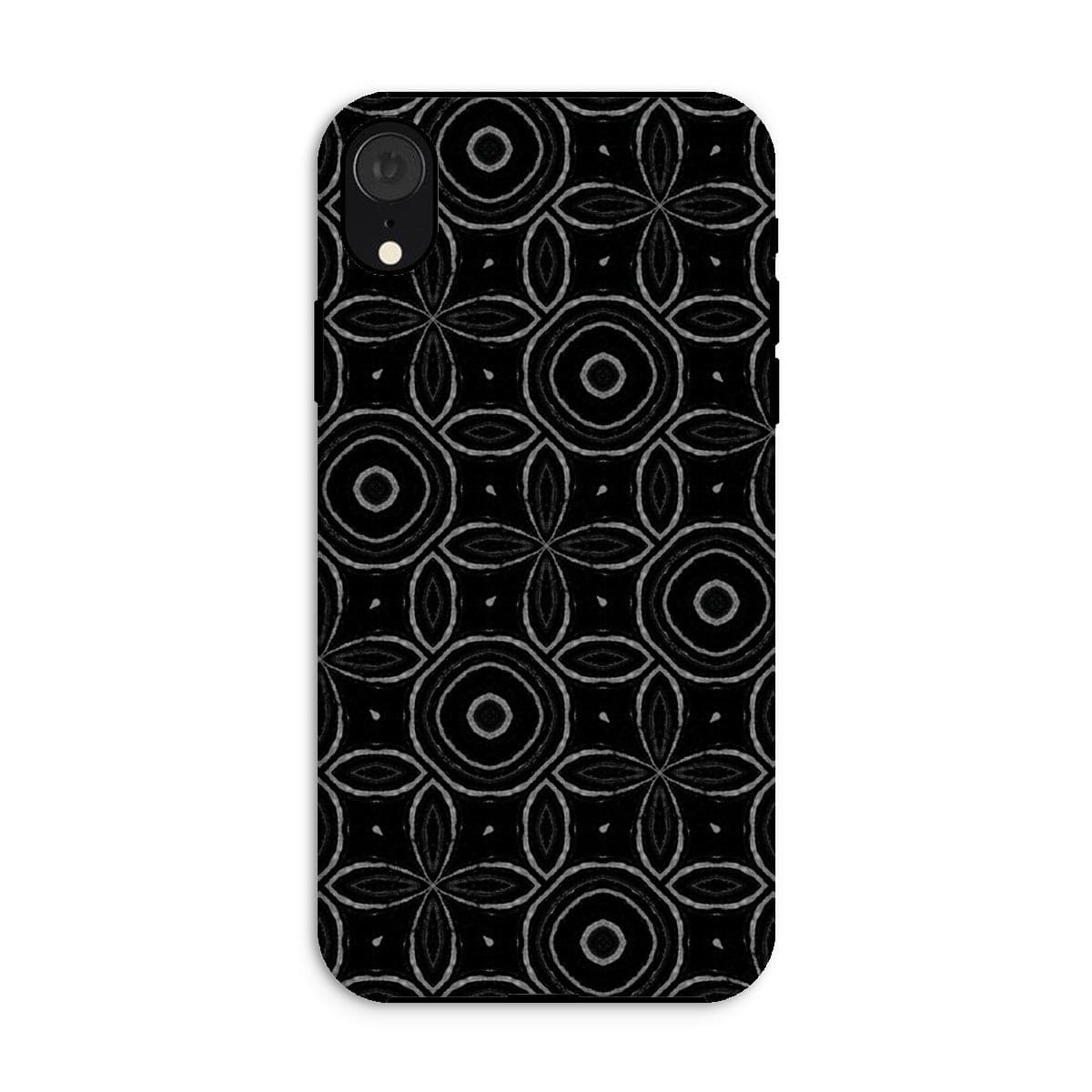 Casezest Mobile Phone Case for iPhone XR / Matte Dark Petal Circle Design