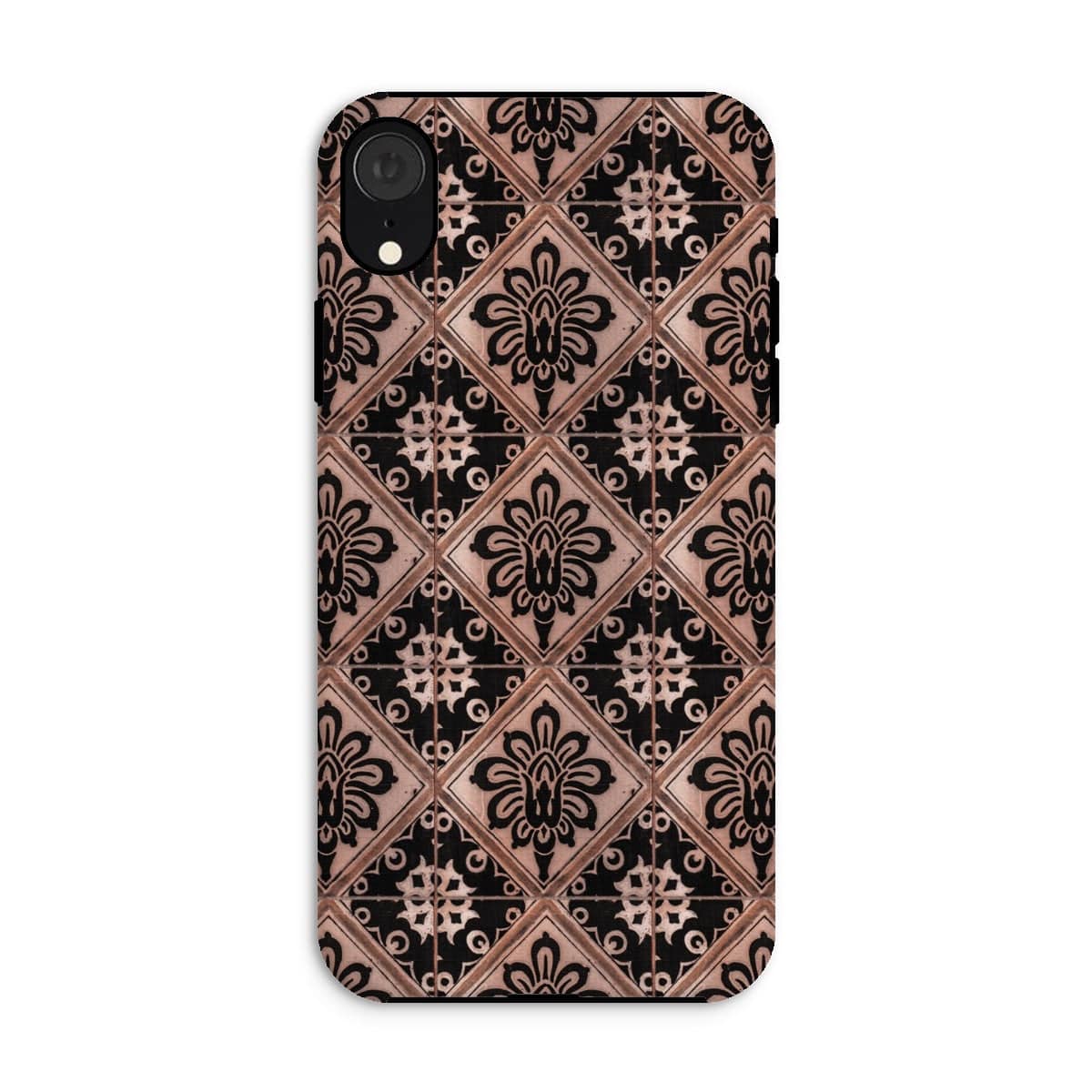 Casezest Mobile Phone Case for iPhone XR / Matte Old Diamond Flower Tile Design