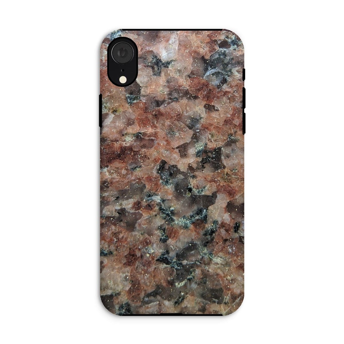 Casezest Mobile Phone Case for iPhone XR / Matte Pink Granite Slab Design