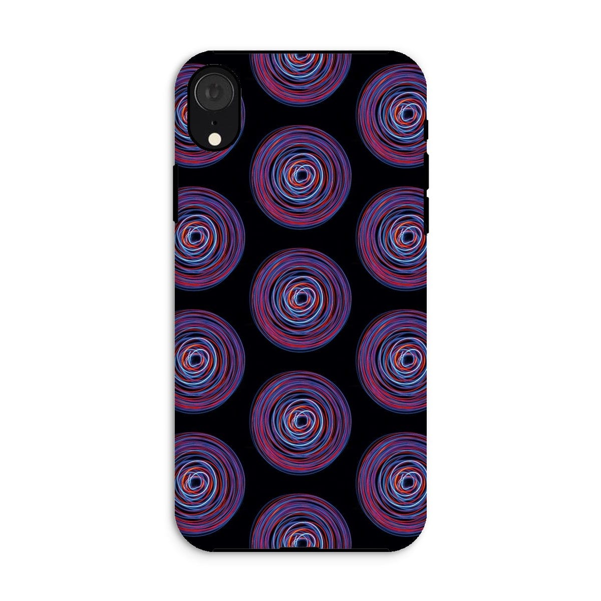 Casezest Mobile Phone Case for iPhone XR / Matte Purple Pink Circle Design