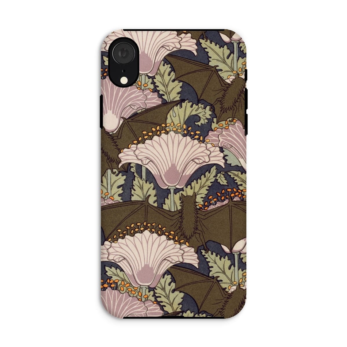 Casezest Mobile Phone Case for iPhone XR / Matte Verneuil Bats and Poppies Design