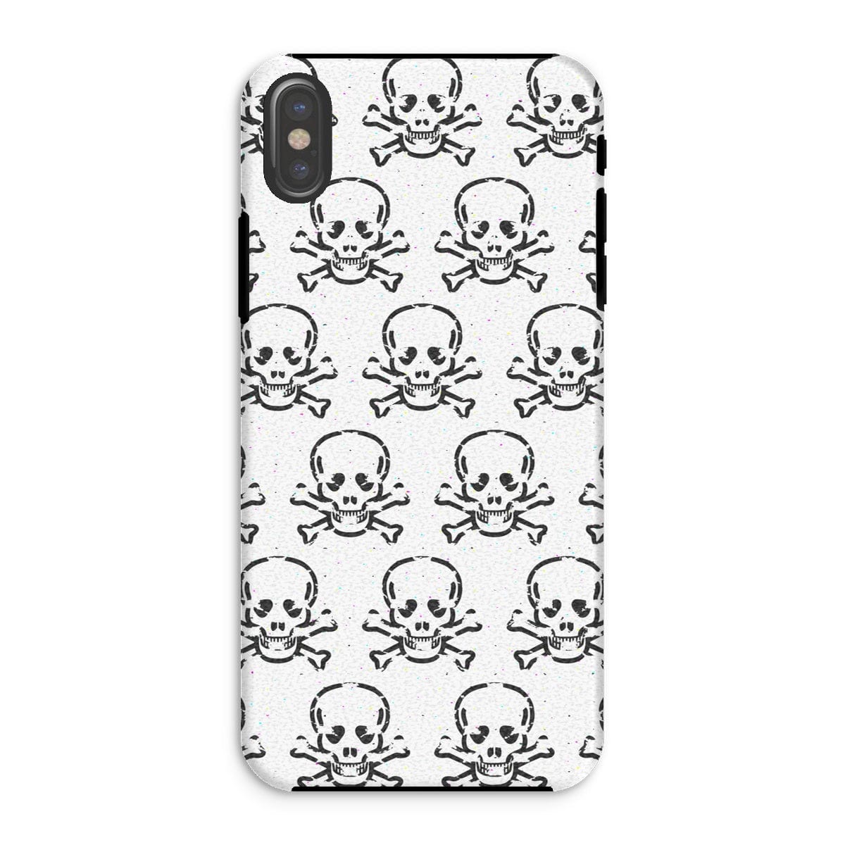 Casezest Mobile Phone Case for iPhone XS / Matte Halftone Skull Design