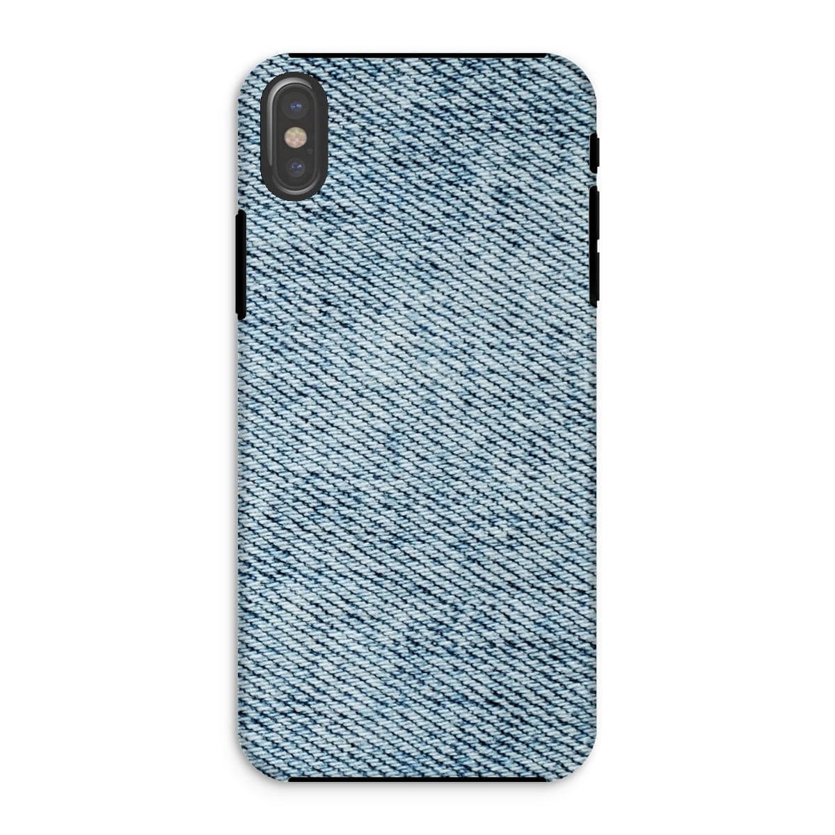 Casezest Mobile Phone Case for iPhone XS / Matte Light Blue Denim Design