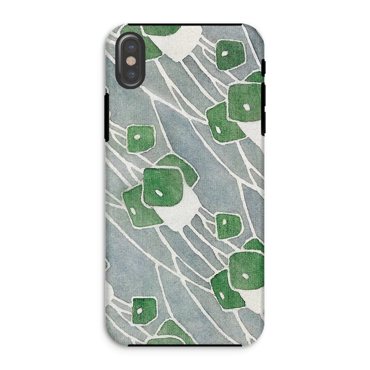 Casezest Mobile Phone Case for iPhone XS / Matte Overbeck Green Geometric Design