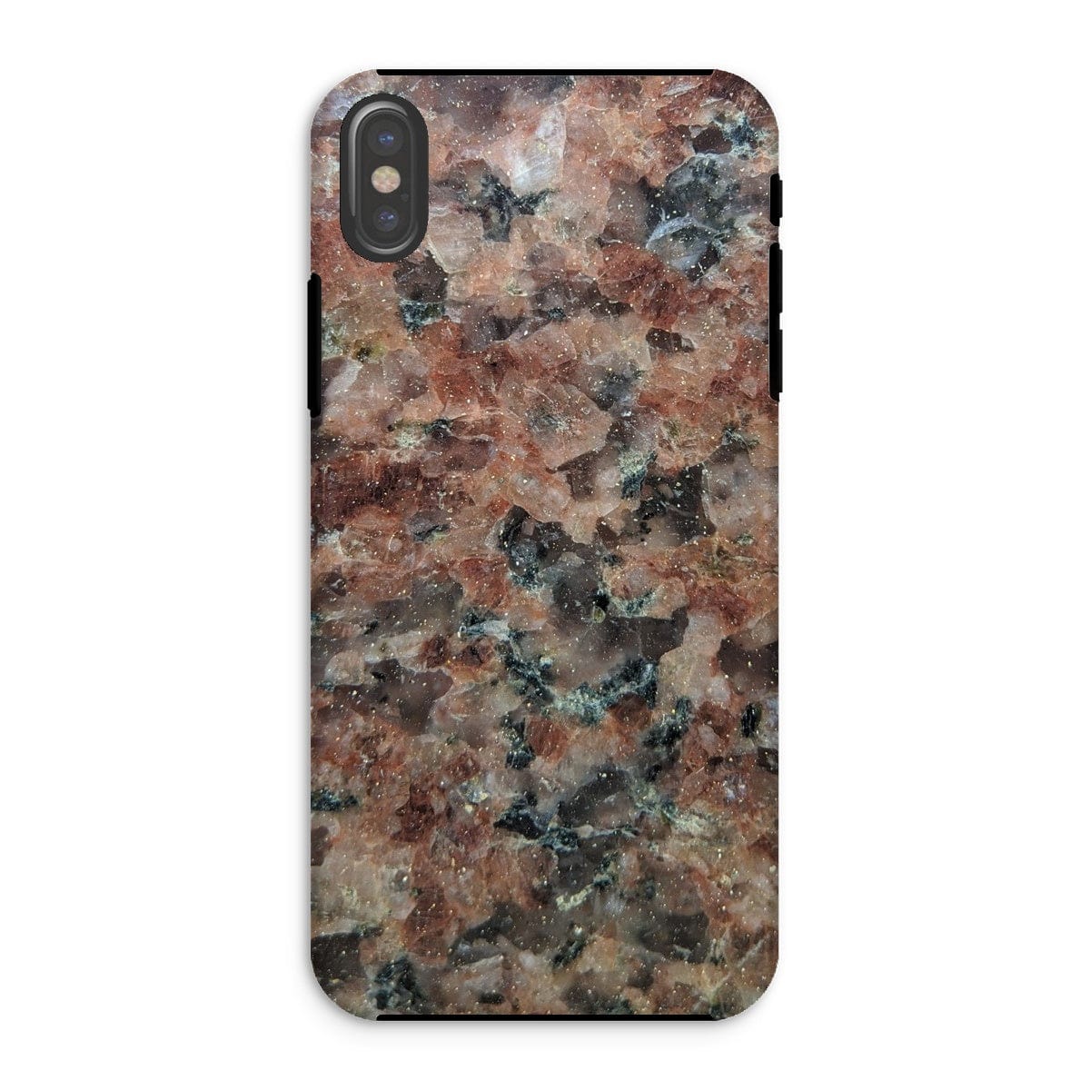 Casezest Mobile Phone Case for iPhone XS / Matte Pink Granite Slab Design