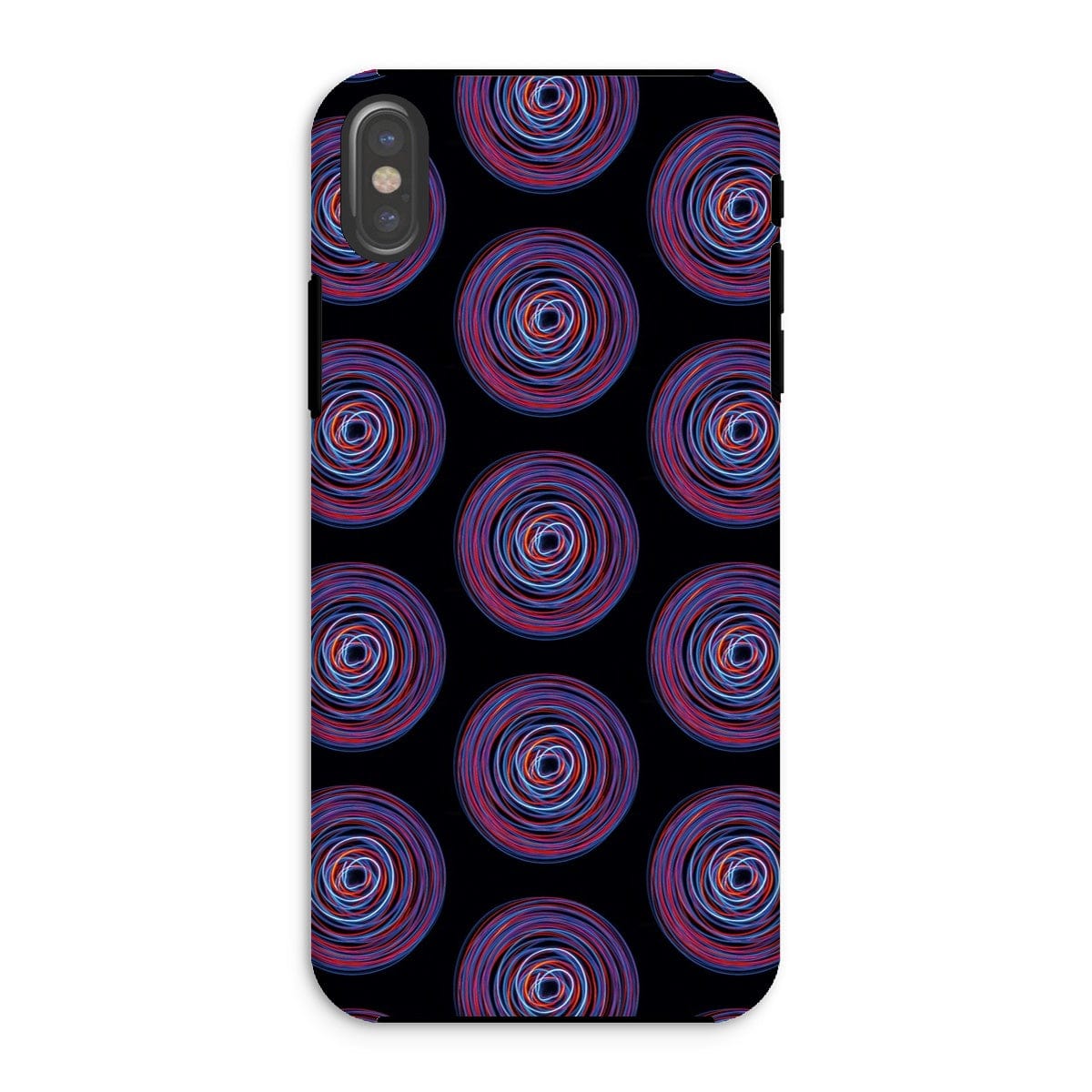 Casezest Mobile Phone Case for iPhone XS / Matte Purple Pink Circle Design