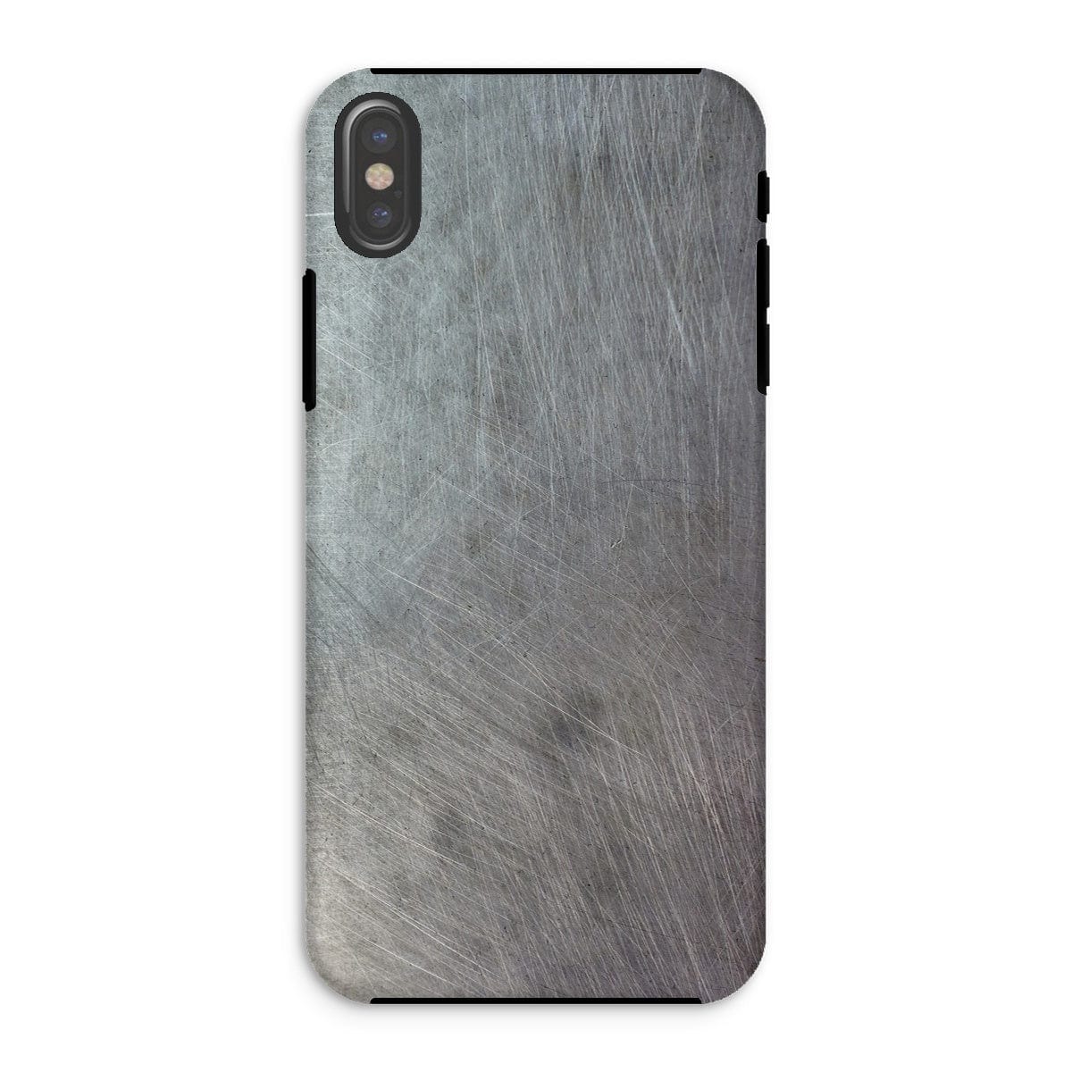 Casezest Mobile Phone Case for iPhone XS / Matte Scratched Metal Design