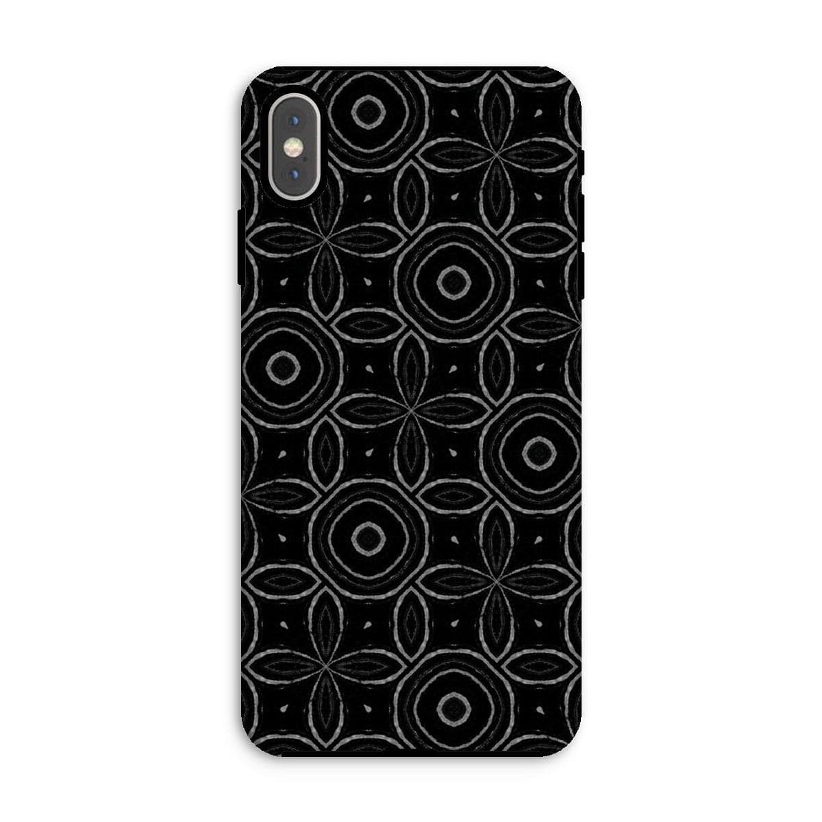 Casezest Mobile Phone Case for iPhone XS Max / Matte Dark Petal Circle Design