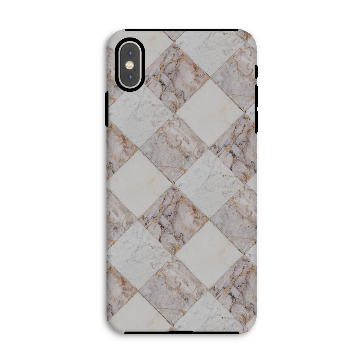 Casezest Mobile Phone Case for iPhone XS Max / Matte Light Marble Tile Design