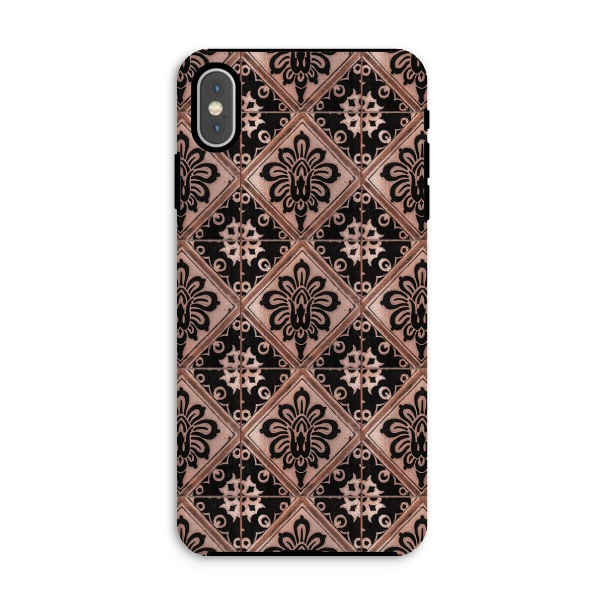 Casezest Mobile Phone Case for iPhone XS Max / Matte Old Diamond Flower Tile Design