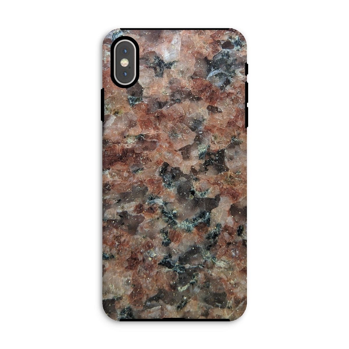 Casezest Mobile Phone Case for iPhone XS Max / Matte Pink Granite Slab Design