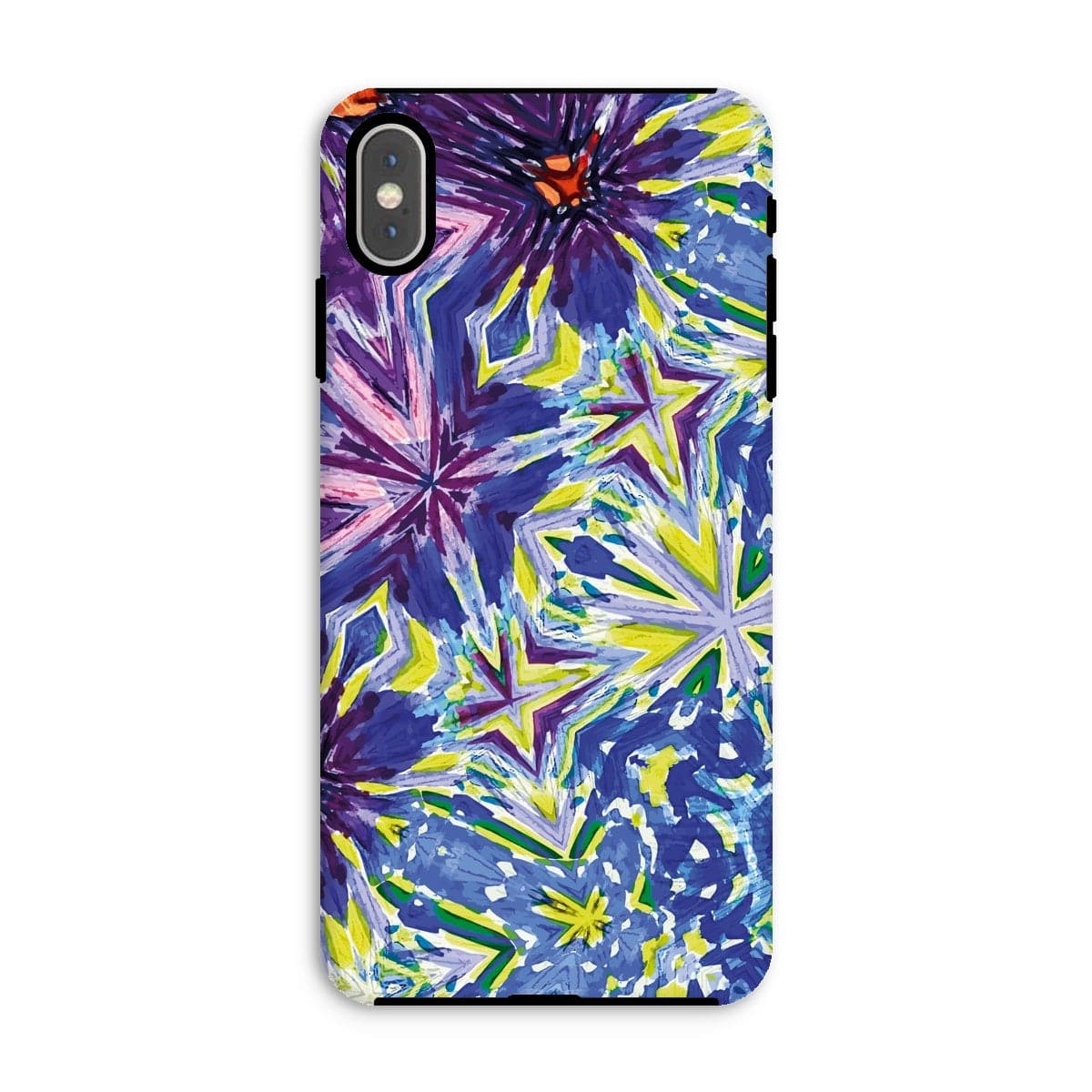 Casezest Mobile Phone Case for iPhone XS Max / Matte Purple Blue Flower Star Design