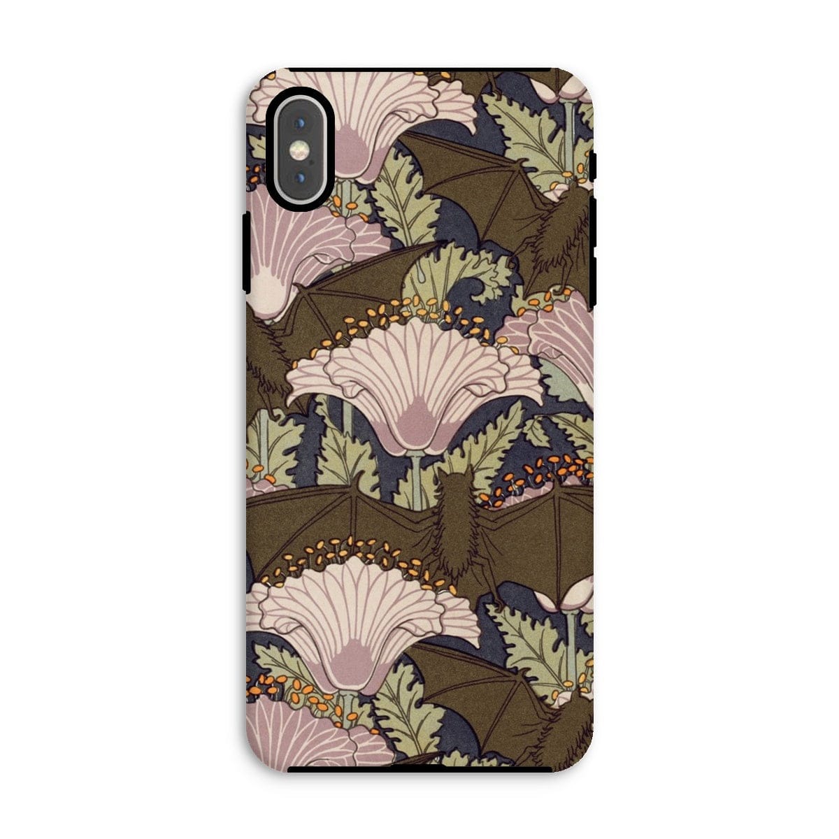 Casezest Mobile Phone Case for iPhone XS Max / Matte Verneuil Bats and Poppies Design