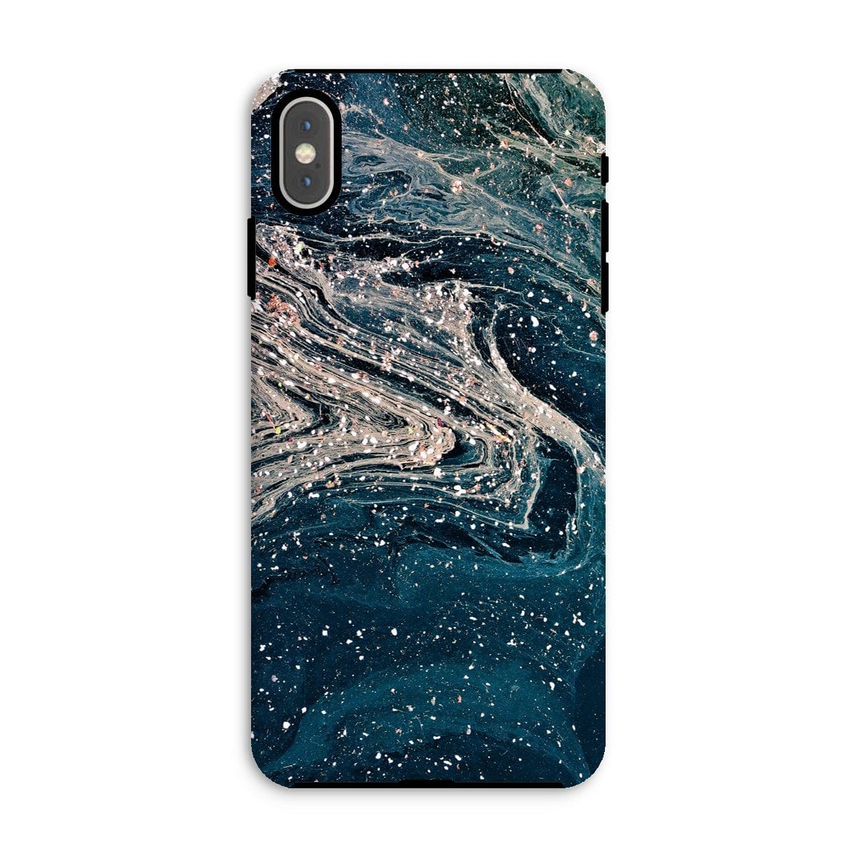 Casezest Mobile Phone Case for iPhone XS Max / Matte White Blue Abstract Design