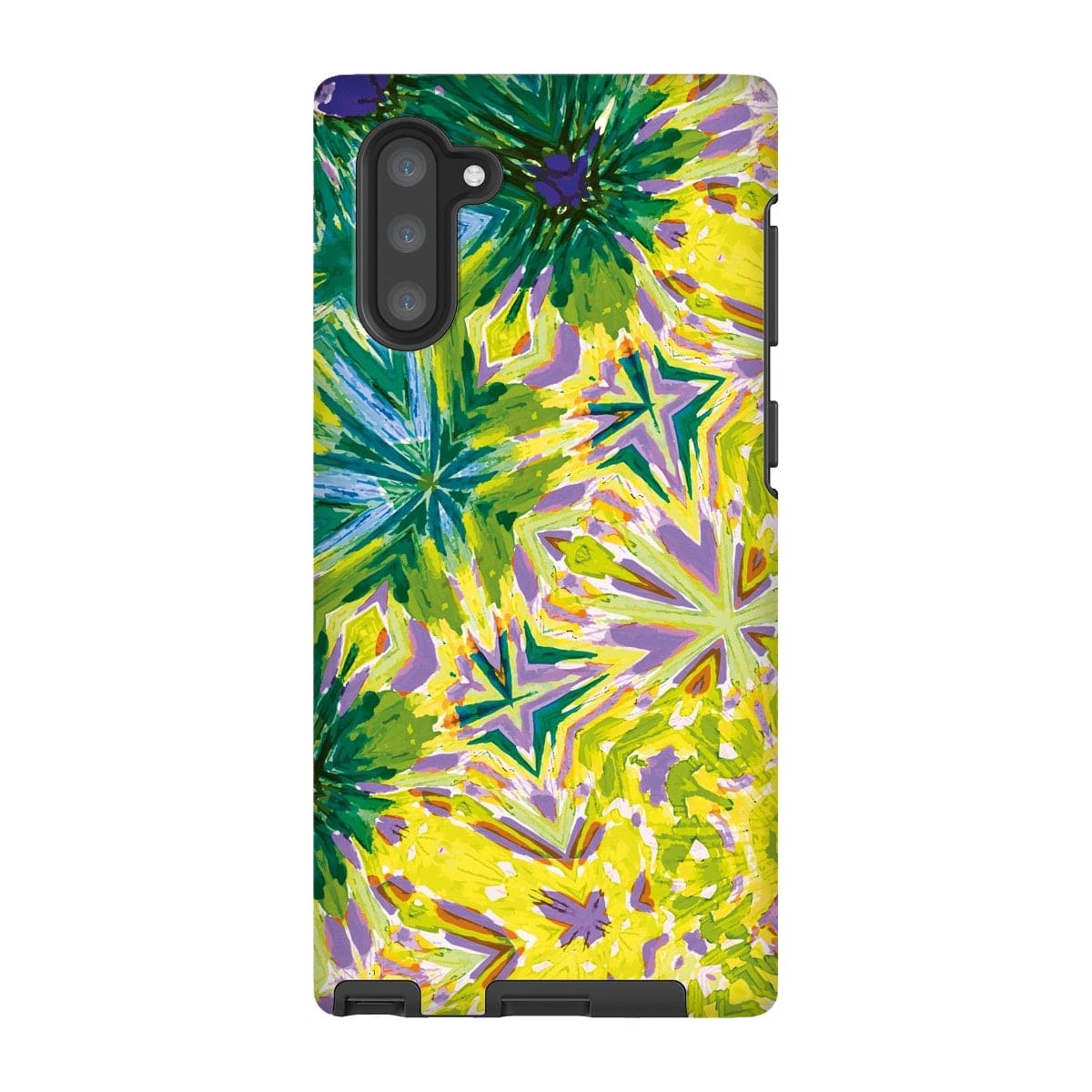 Casezest Mobile Phone Case for Samsung Galaxy Note 10 / Matte Green Yellow Flower Star Design