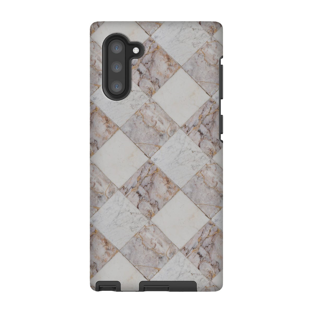 Casezest Mobile Phone Case for Samsung Galaxy Note 10 / Matte Light Marble Tile Design