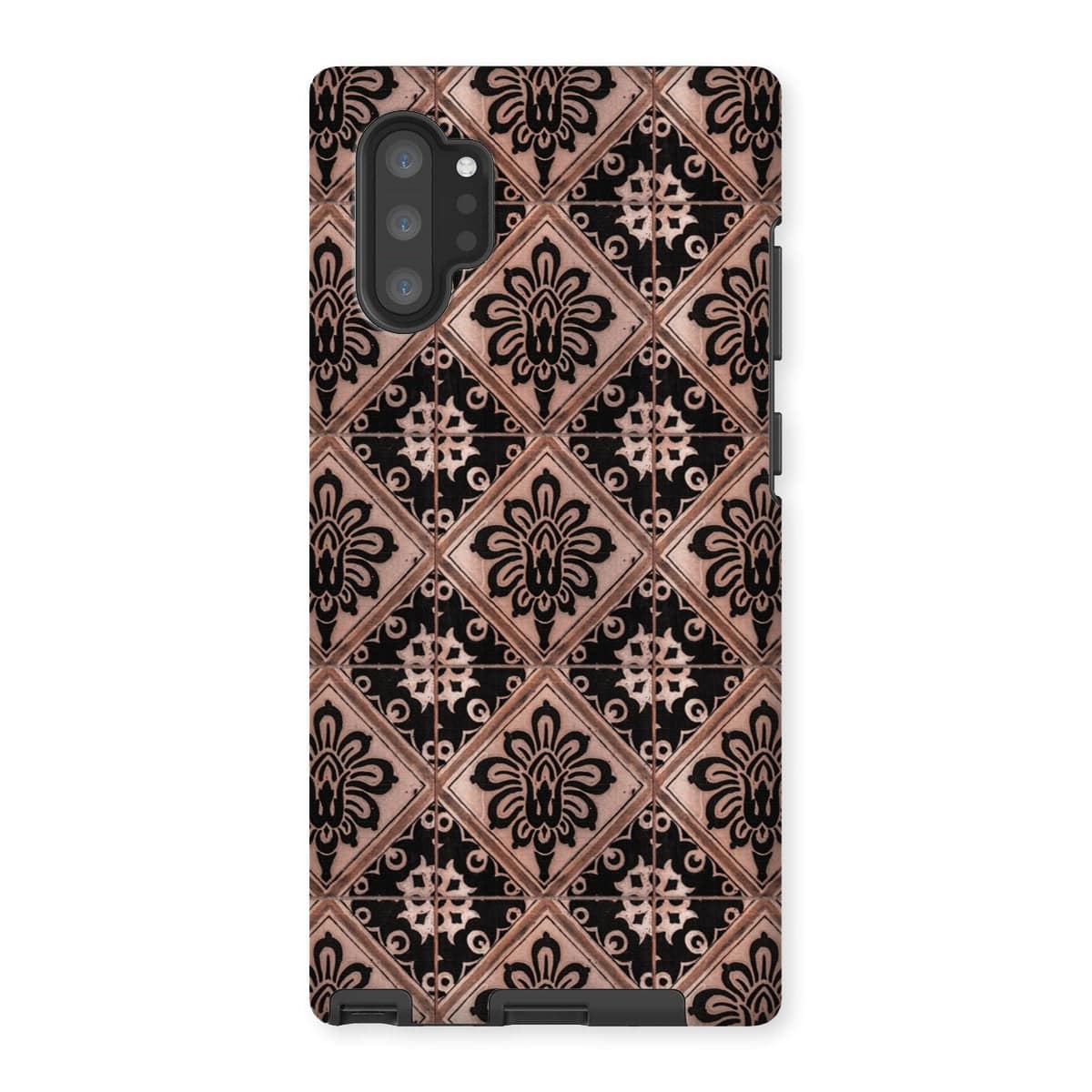 Casezest Mobile Phone Case for Samsung Galaxy Note 10P / Matte Old Diamond Flower Tile Design