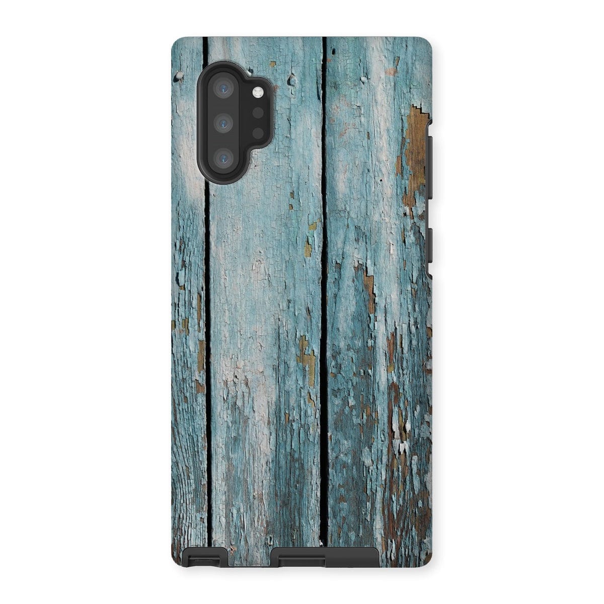 Casezest Mobile Phone Case for Samsung Galaxy Note 10P / Matte Peeling Blue Planks Design