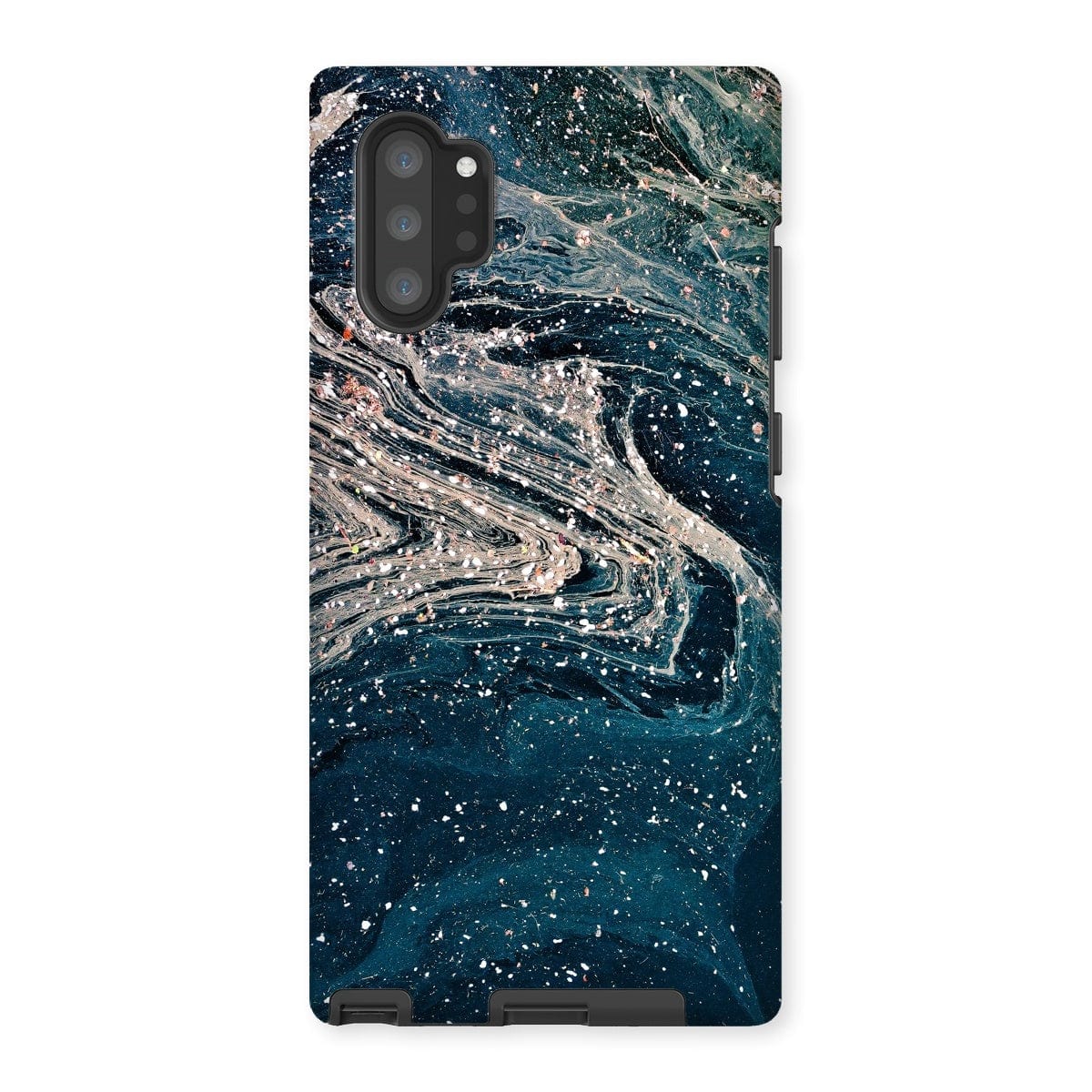 Casezest Mobile Phone Case for Samsung Galaxy Note 10P / Matte White Blue Abstract Design