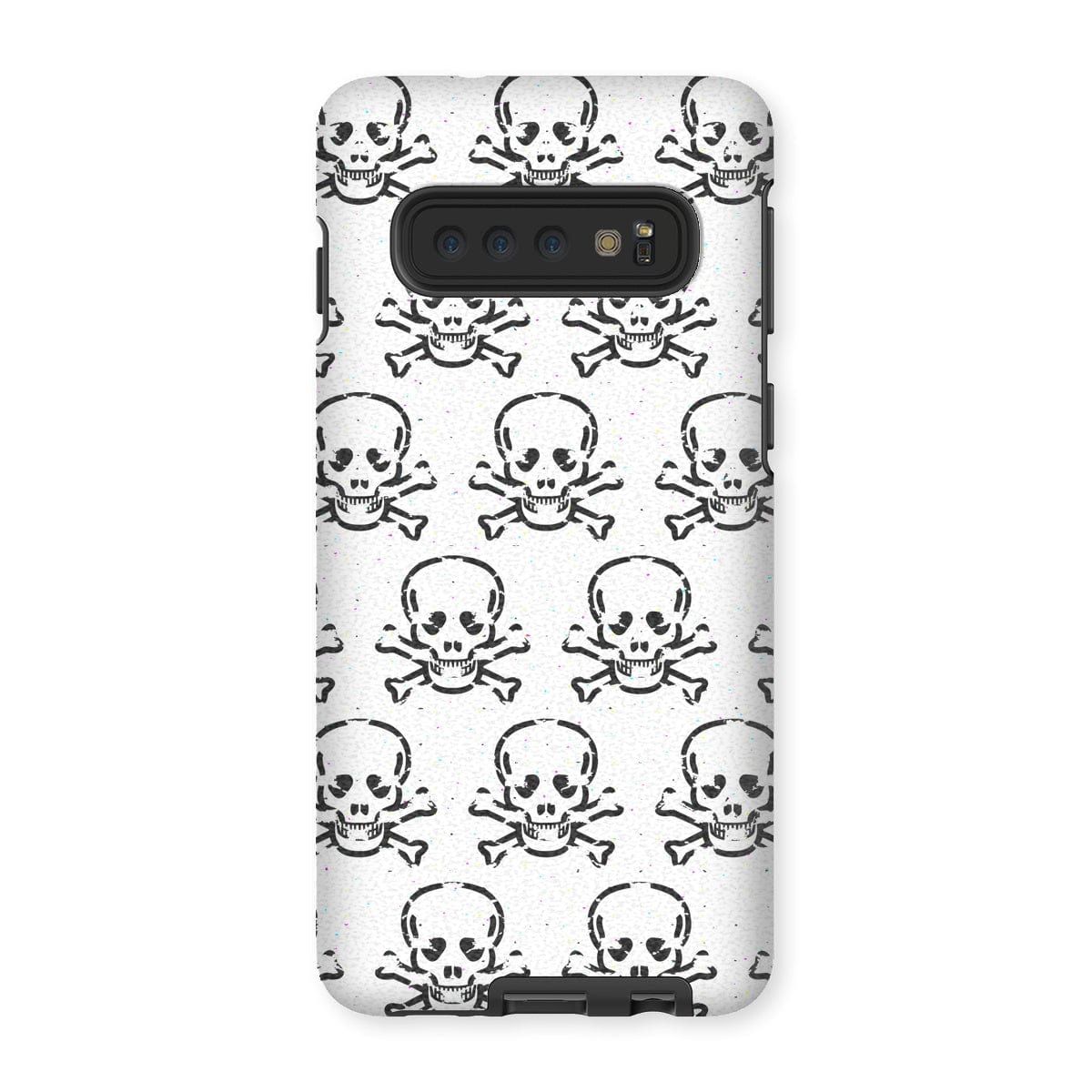 Casezest Mobile Phone Case for Samsung Galaxy S10 / Matte Halftone Skull Design