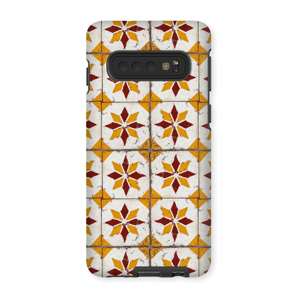 Casezest Mobile Phone Case for Samsung Galaxy S10 / Matte Old Starburst Tile Design