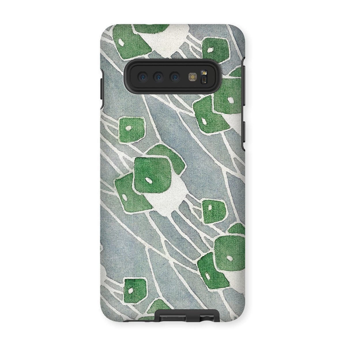 Casezest Mobile Phone Case for Samsung Galaxy S10 / Matte Overbeck Green Geometric Design