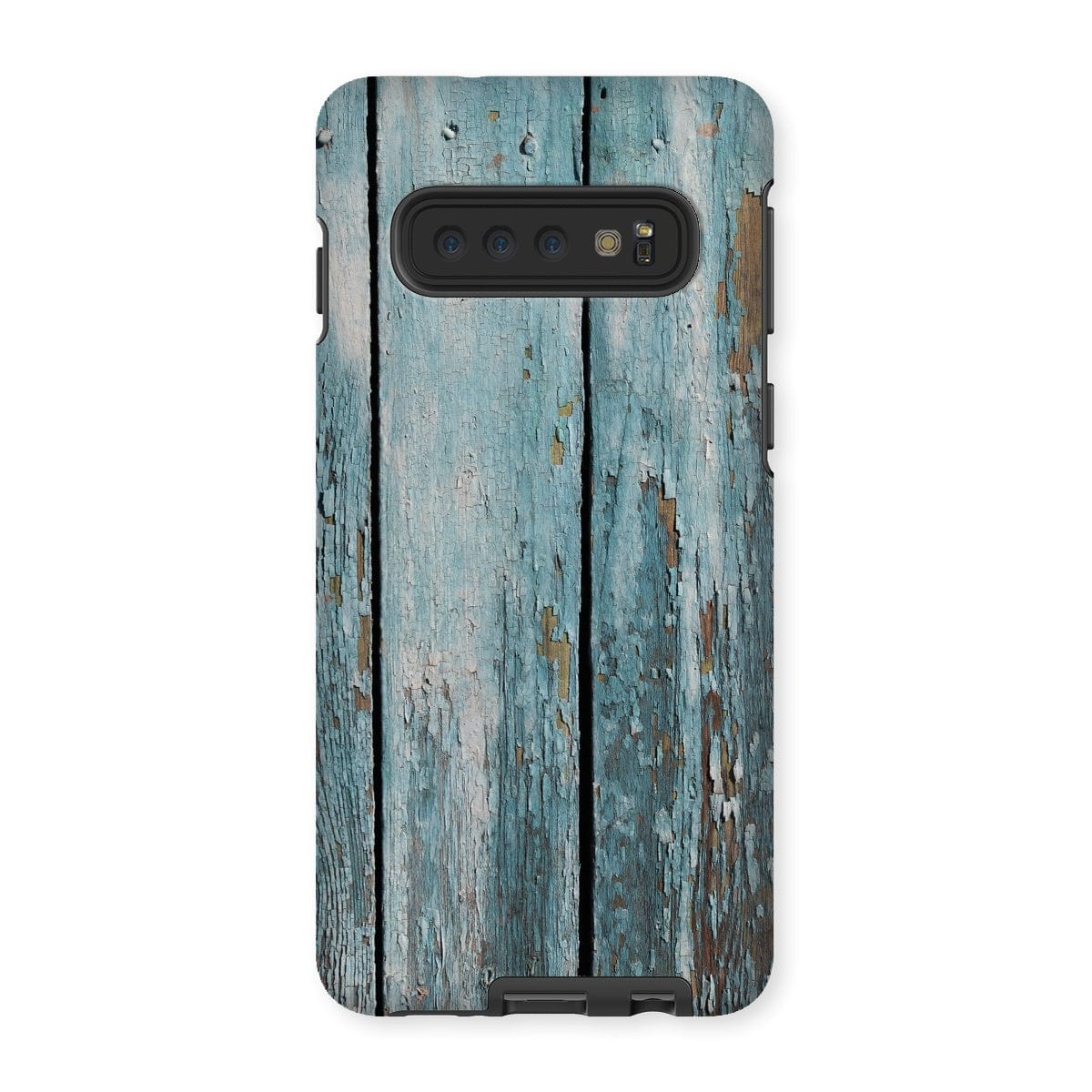 Casezest Mobile Phone Case for Samsung Galaxy S10 / Matte Peeling Blue Planks Design