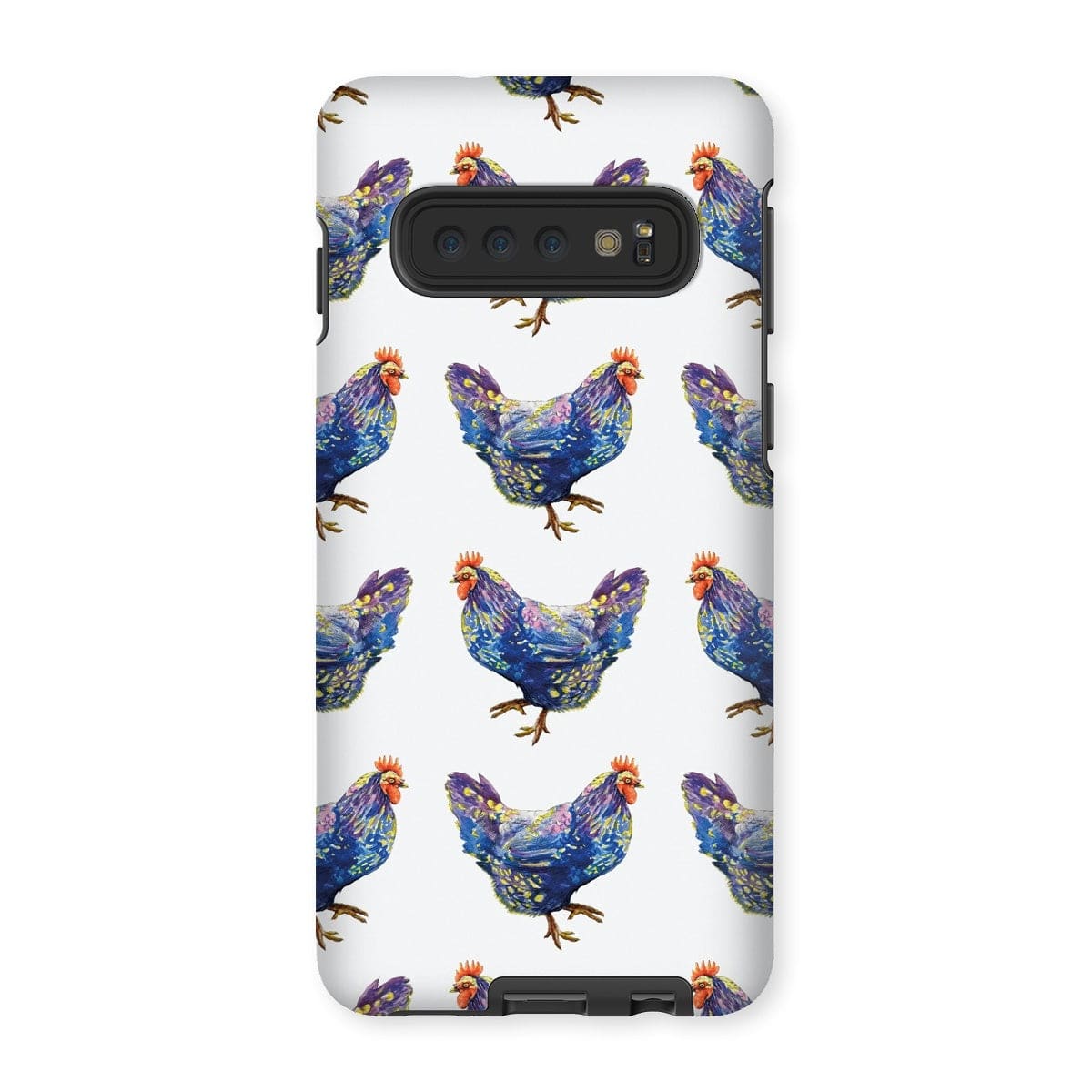 Casezest Mobile Phone Case for Samsung Galaxy S10 / Matte Strutting Blue Chicken Design