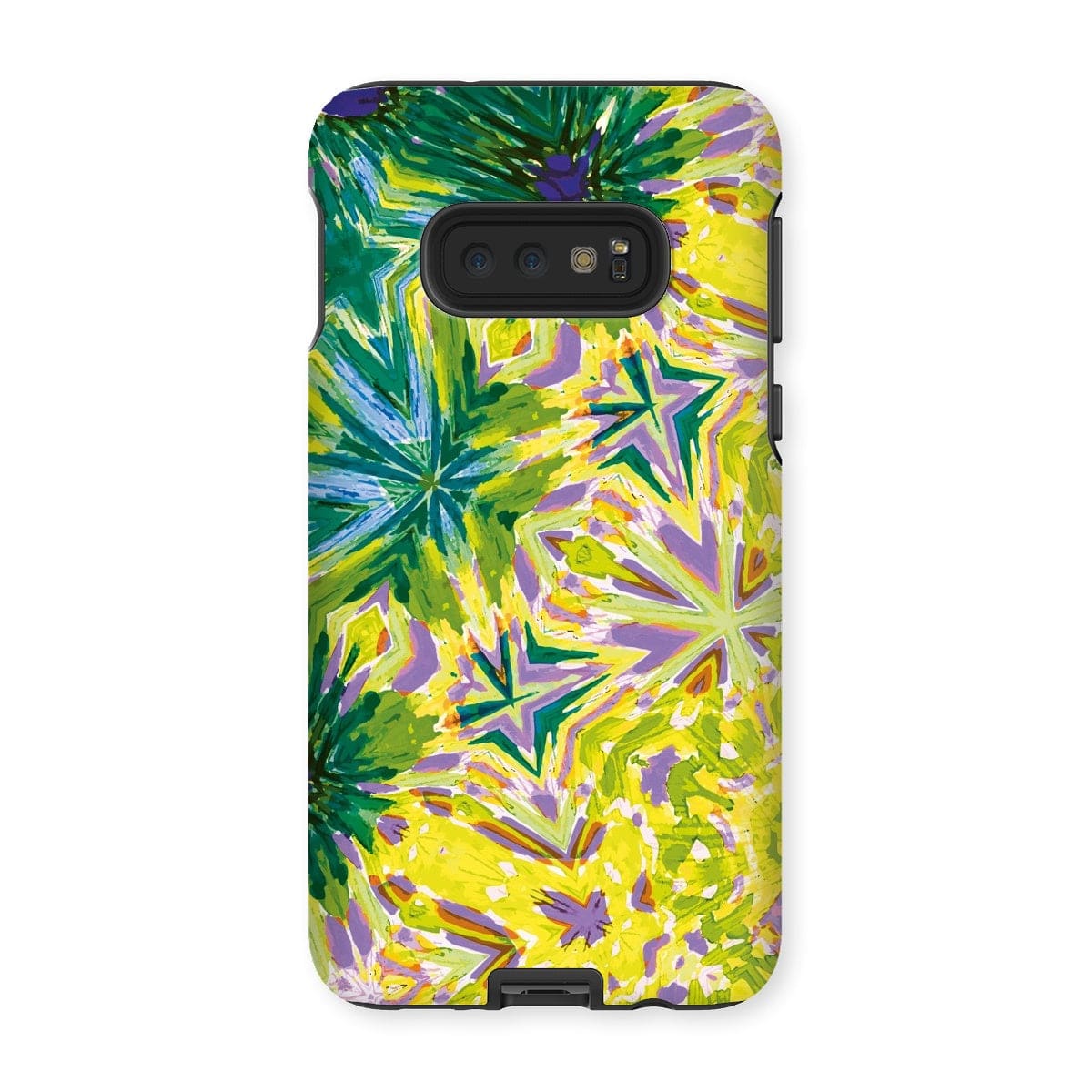 Casezest Mobile Phone Case for Samsung Galaxy S10E / Matte Green Yellow Flower Star Design