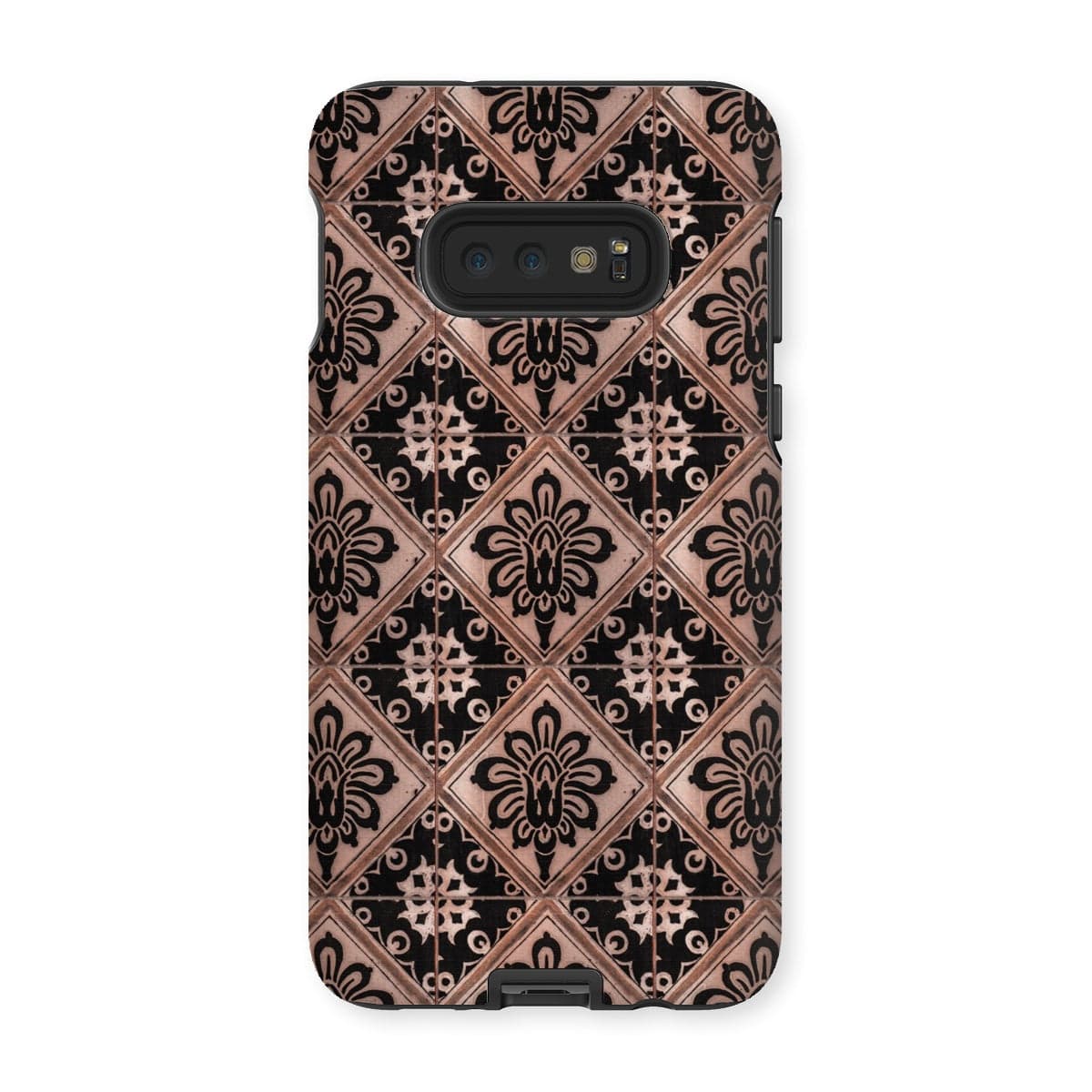 Casezest Mobile Phone Case for Samsung Galaxy S10E / Matte Old Diamond Flower Tile Design