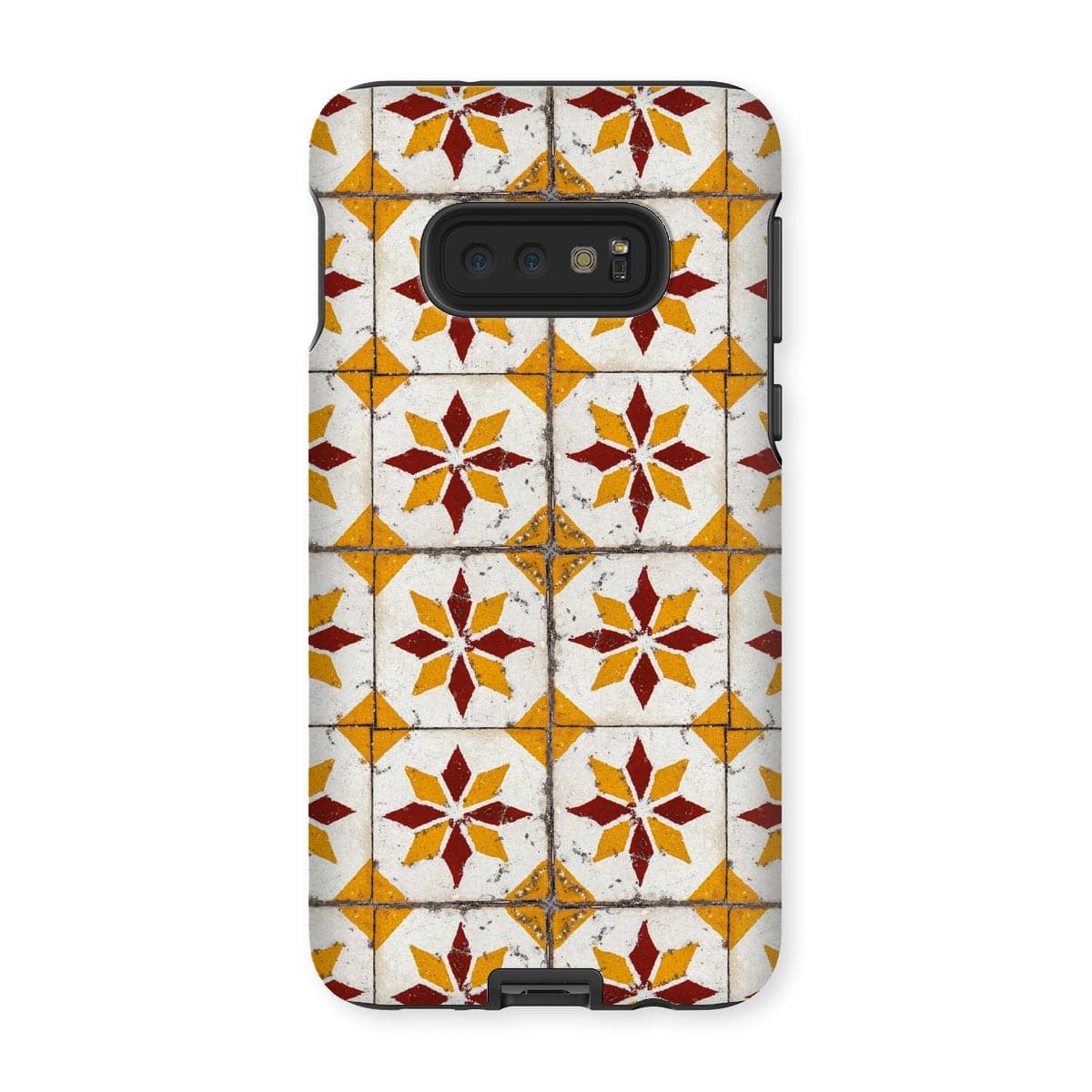 Casezest Mobile Phone Case for Samsung Galaxy S10E / Matte Old Starburst Tile Design