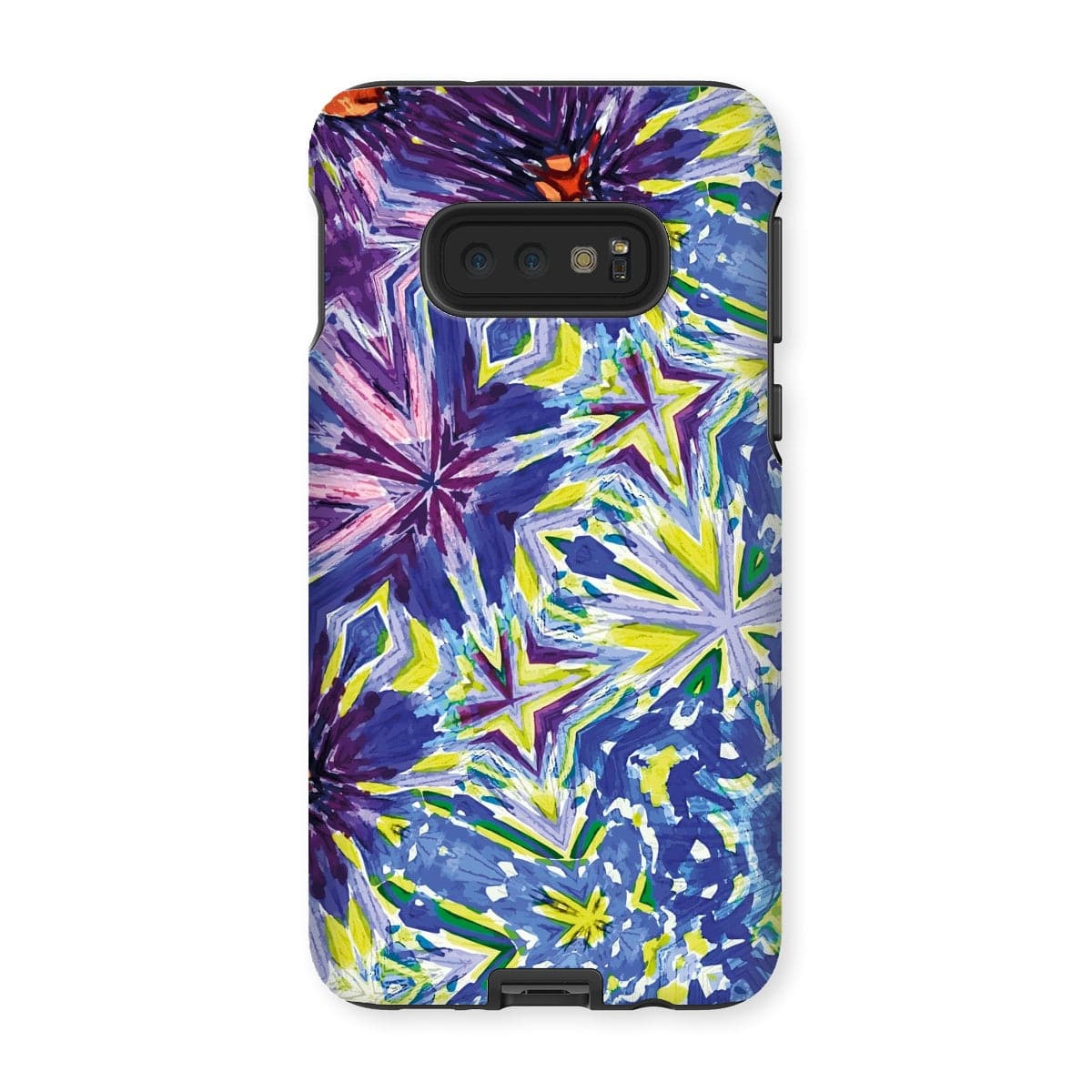 Casezest Mobile Phone Case for Samsung Galaxy S10E / Matte Purple Blue Flower Star Design