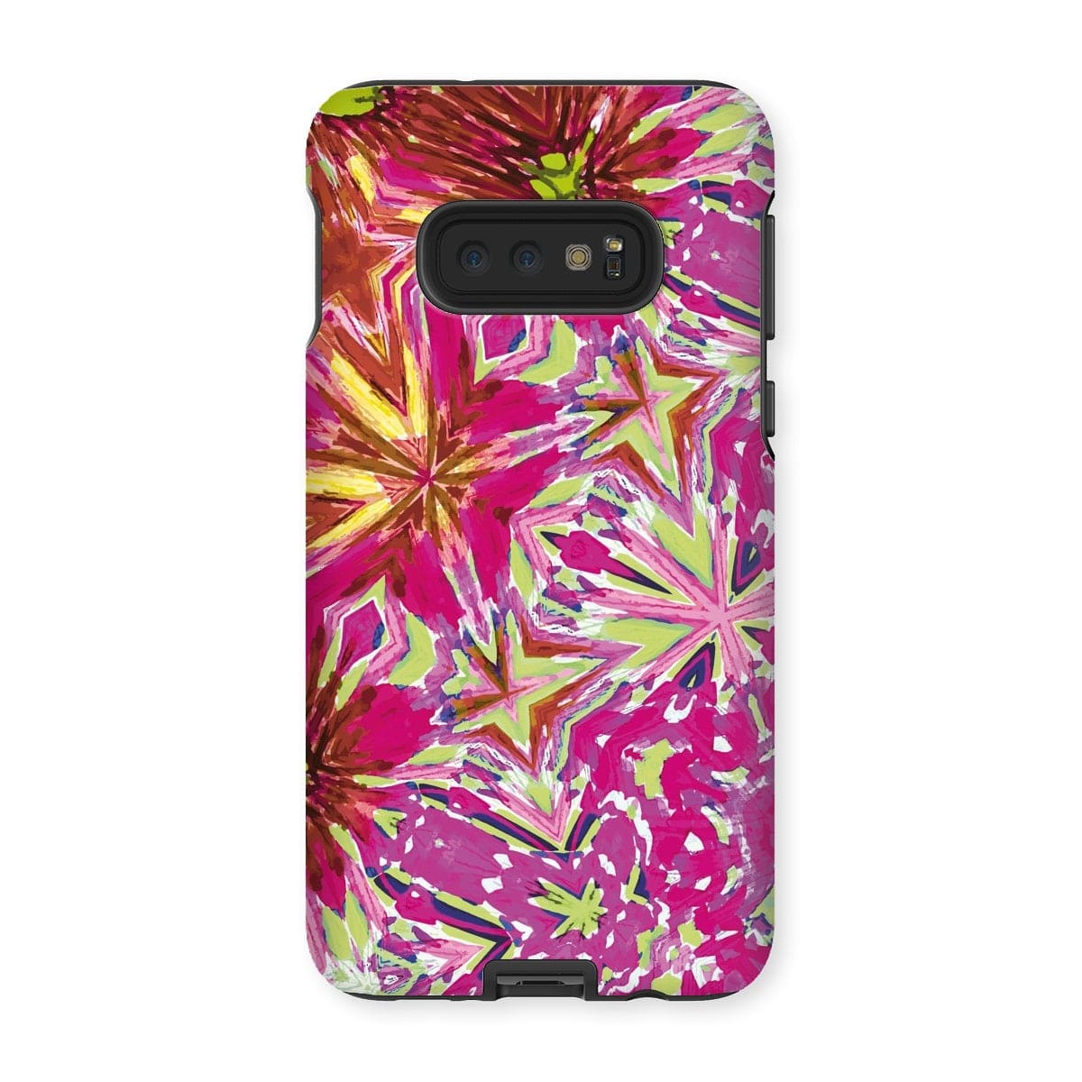 Casezest Mobile Phone Case for Samsung Galaxy S10E / Matte Red Pink Flower Star Design