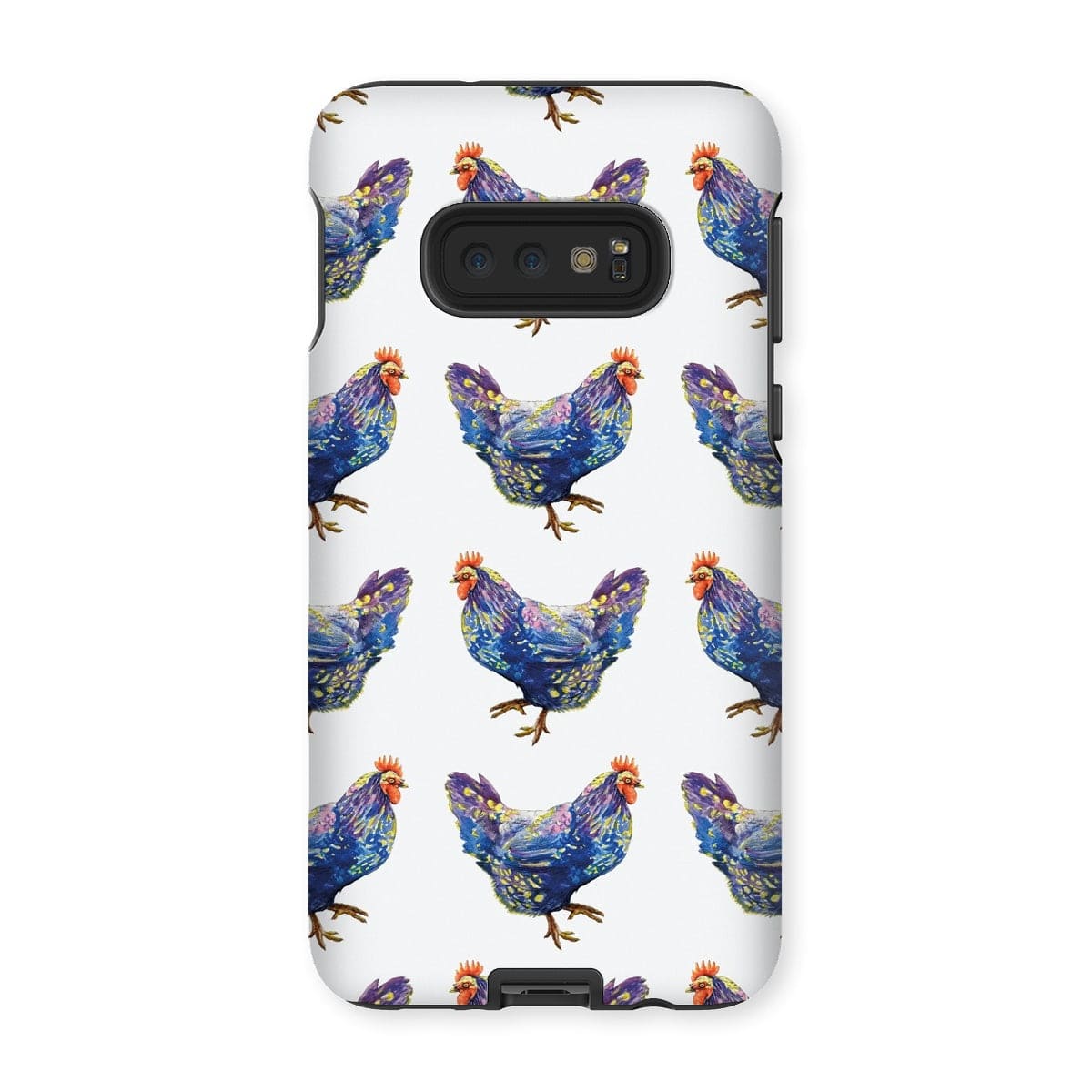 Casezest Mobile Phone Case for Samsung Galaxy S10E / Matte Strutting Blue Chicken Design