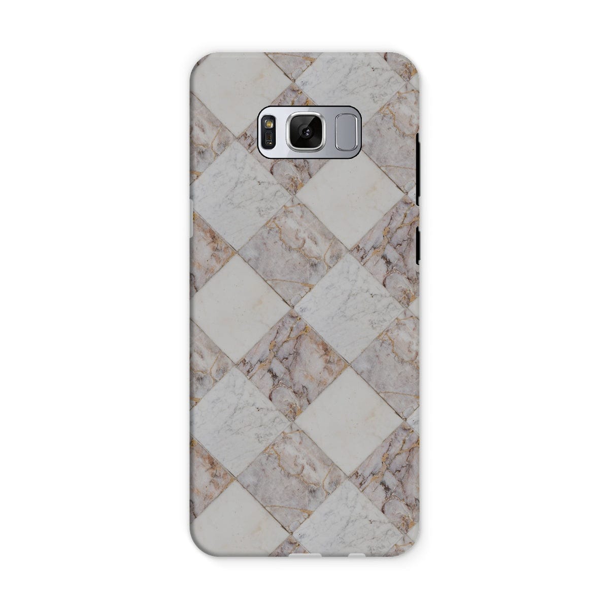 Casezest Mobile Phone Case for Samsung Galaxy S8 / Matte Light Marble Tile Design