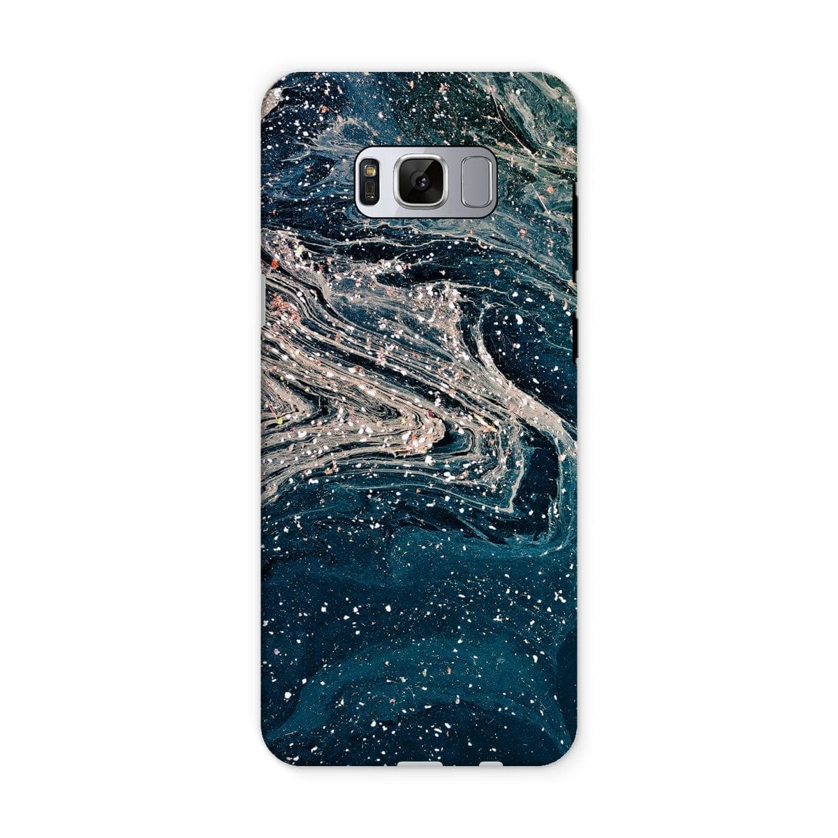 Casezest Mobile Phone Case for Samsung Galaxy S8 / Matte White Blue Abstract Design