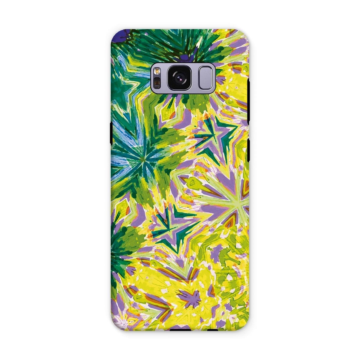 Casezest Mobile Phone Case for Samsung Galaxy S8 Plus / Matte Green Yellow Flower Star Design