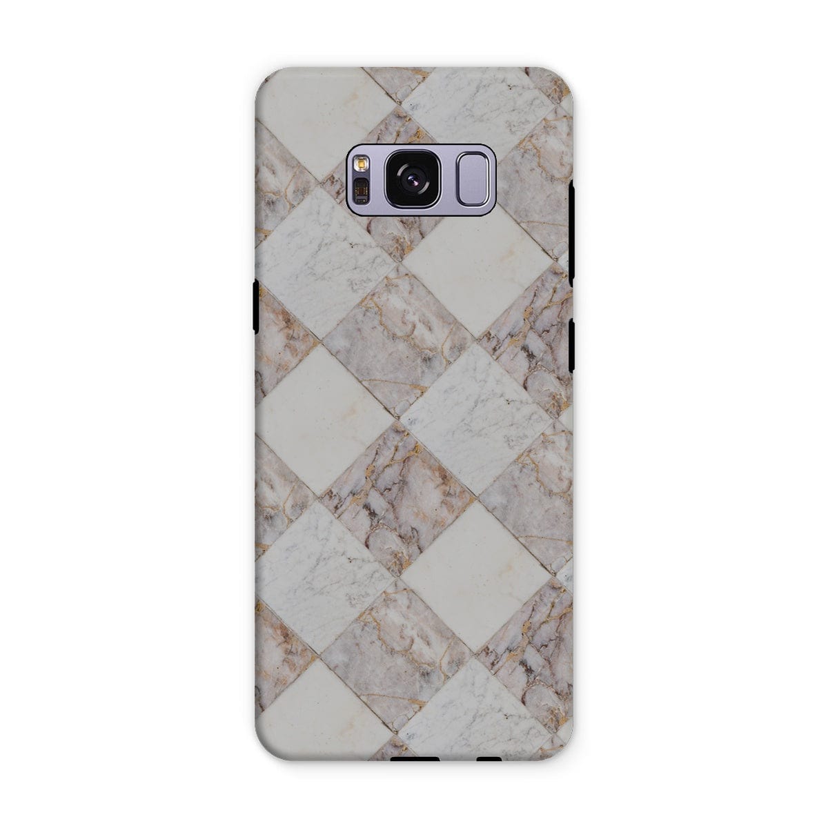 Casezest Mobile Phone Case for Samsung Galaxy S8 Plus / Matte Light Marble Tile Design